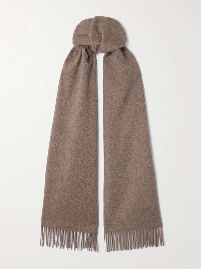 Loro Piana Grande Unita Fringed Cashmere Scarf