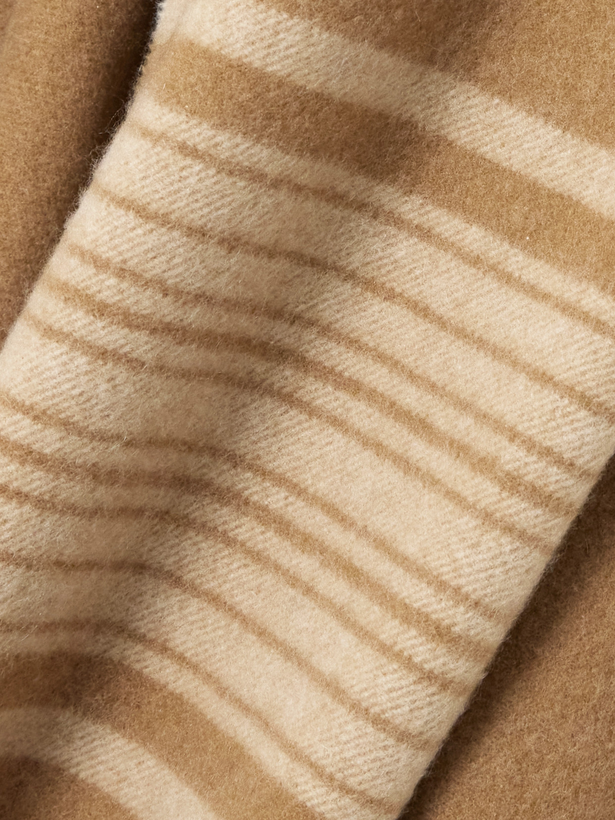 Daisy Fringed Scarf-Detailed Striped Brushed Cashmere Cape