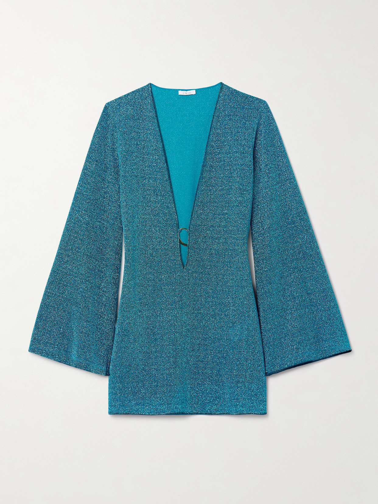 Oséree - Lumière Embellished Metallic Stretch-knit Kaftan - Blue