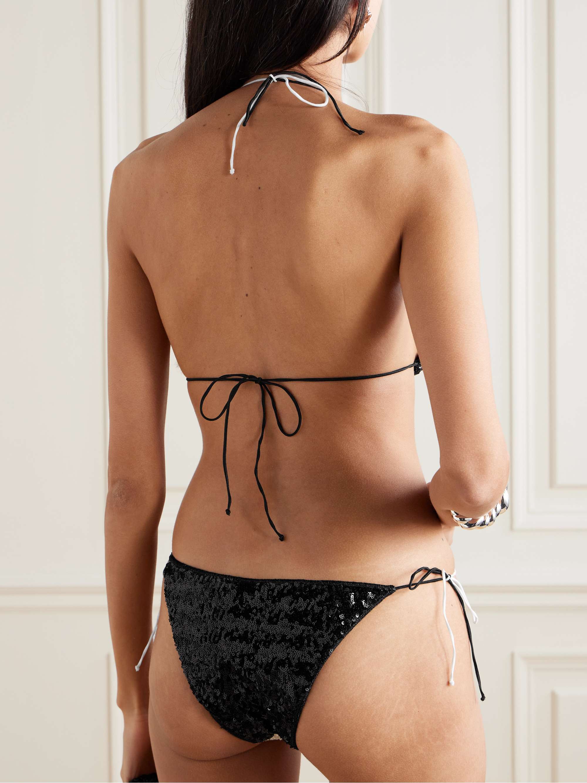 OSÉREE Sequined triangle bikini