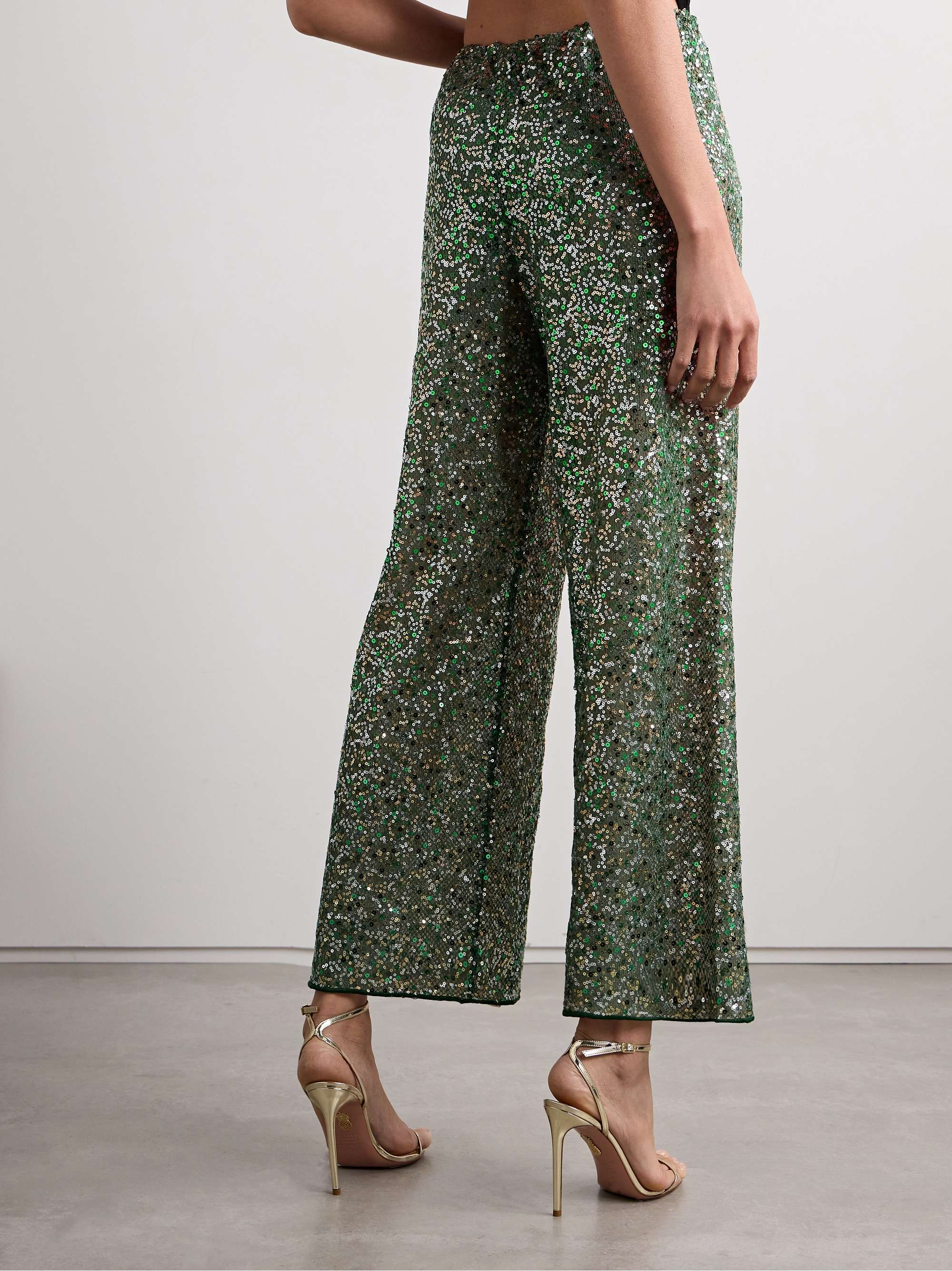 OSÉREE Pantalon large en tulle à sequins Netquins