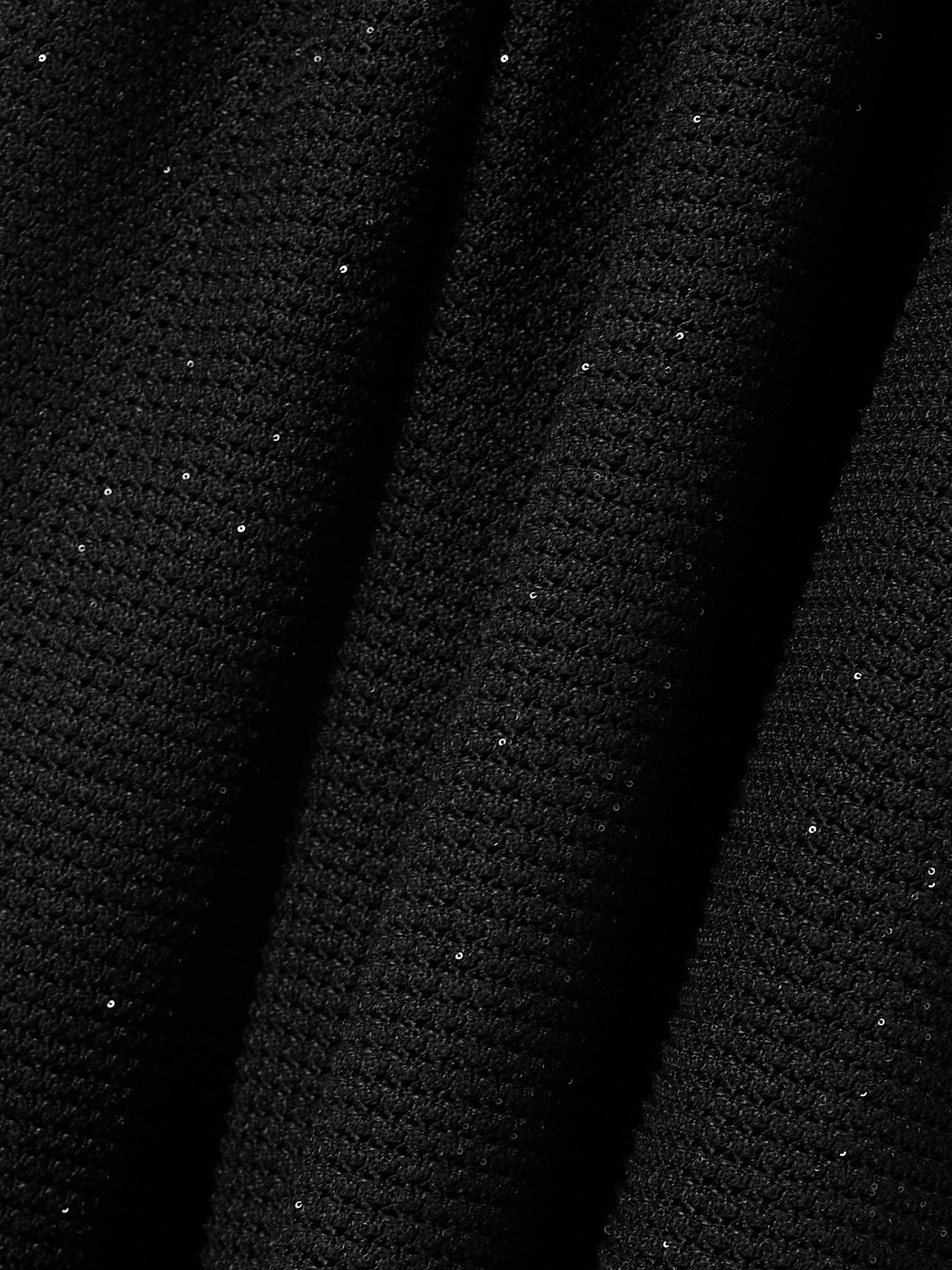 Self-portrait Sequin-embellished Crocheted Midi Dress In Black