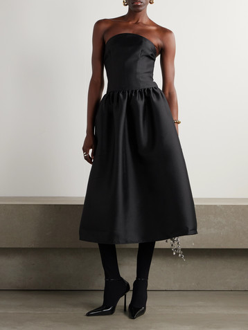self-portrait Taffeta midi dress