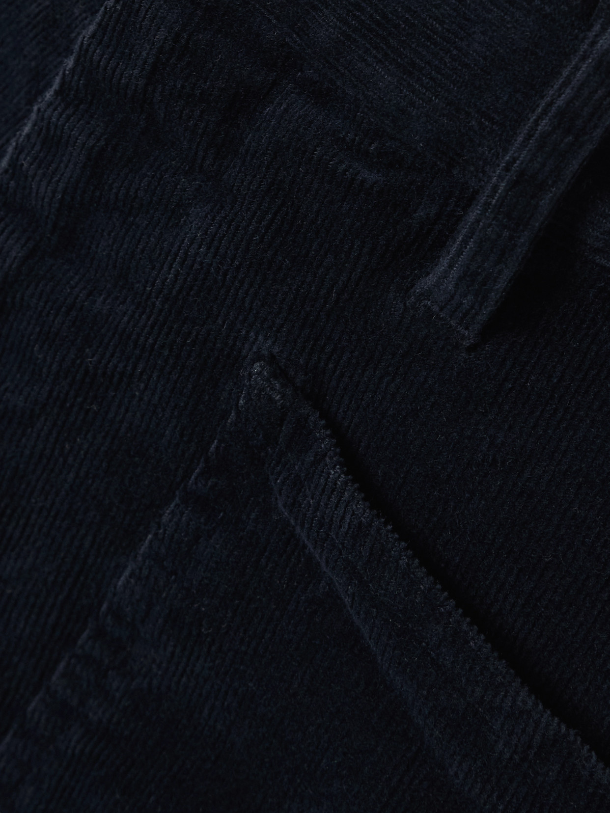 Nili Lotan Shon Cotton-blend Corduroy Tapered Pants In Blue