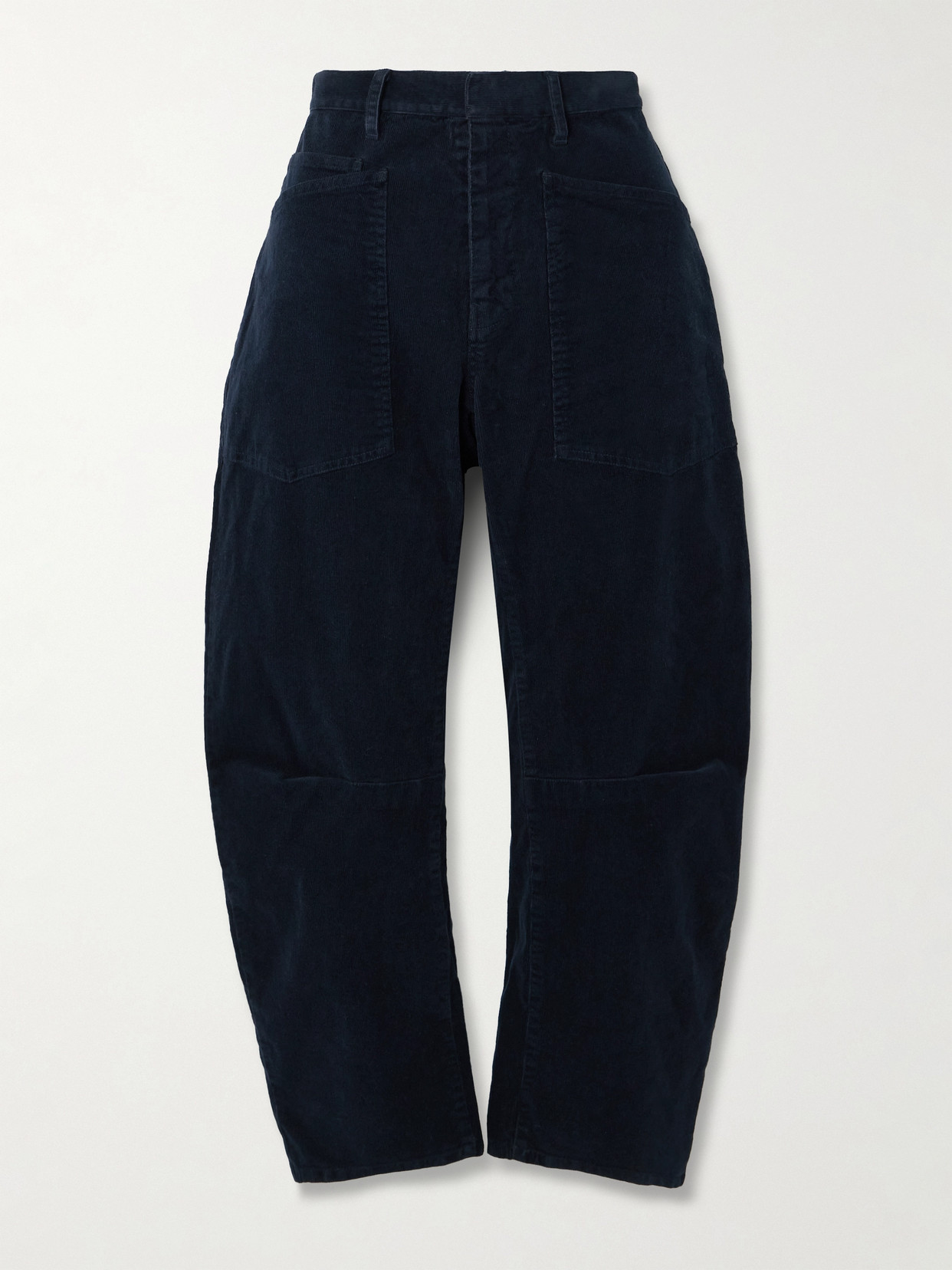 Nili Lotan Shon Cotton-blend Corduroy Tapered Pants In Blue