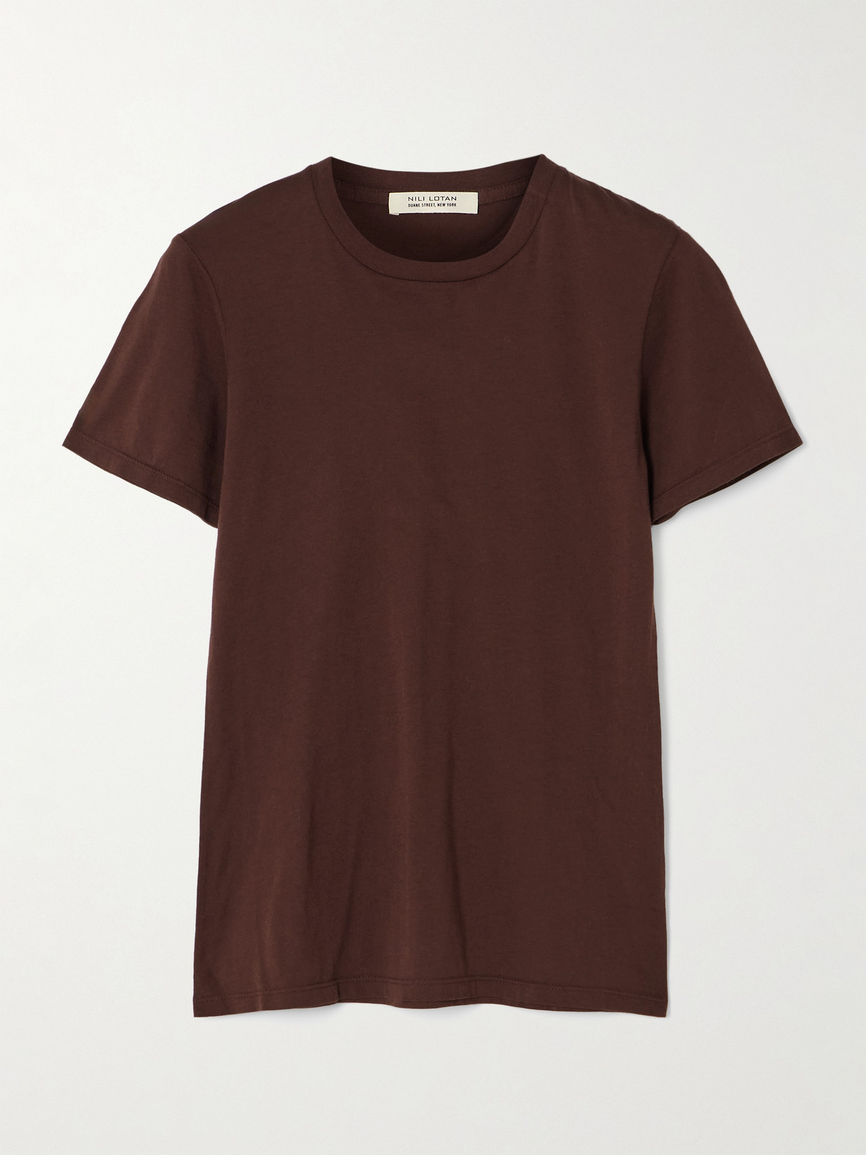 Nili Lotan - Mariela Cotton-jersey T-shirt - Burgundy