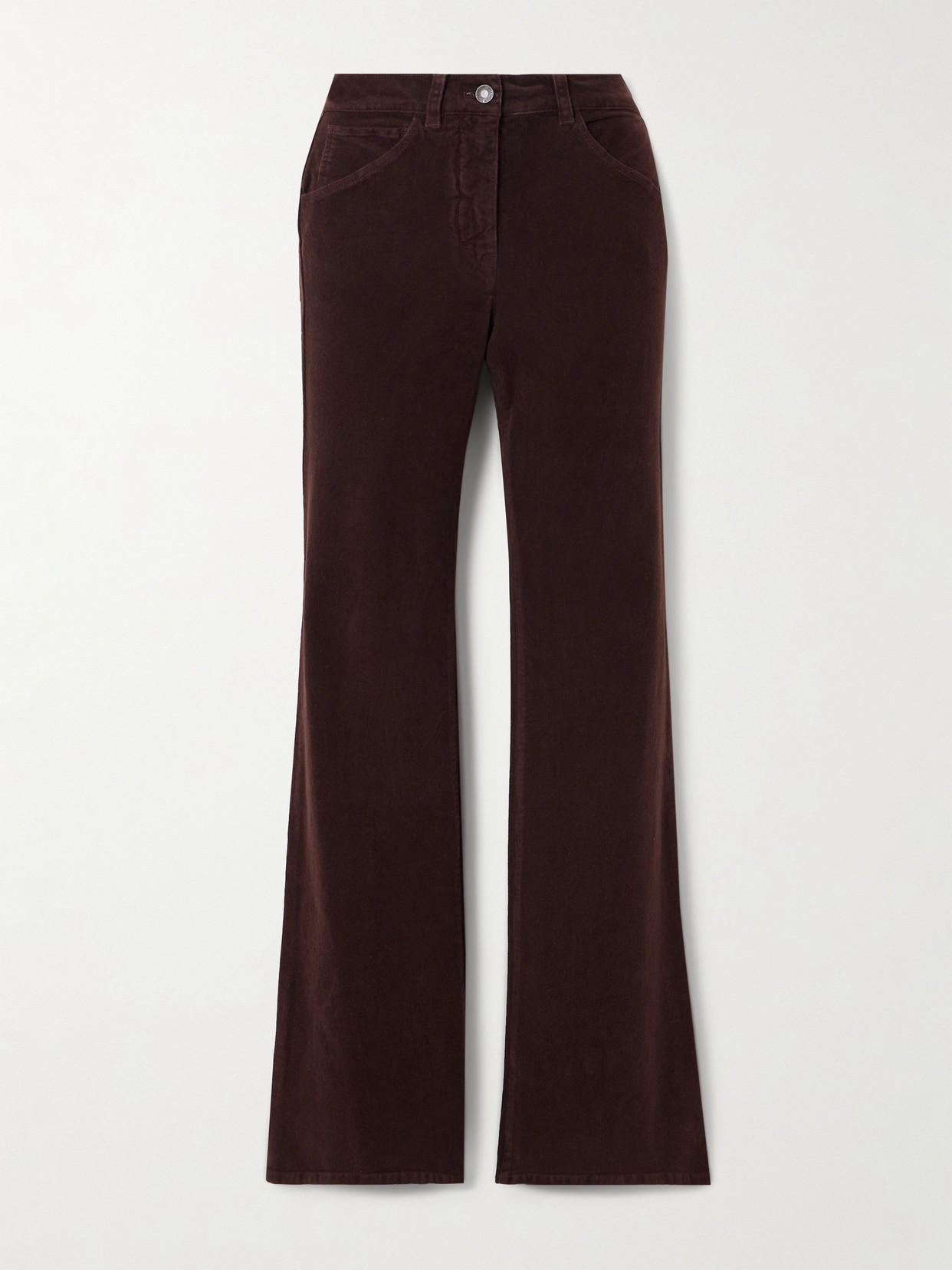Nili Lotan - Celia Cotton-blend Corduroy Straight-leg Pants - Burgundy