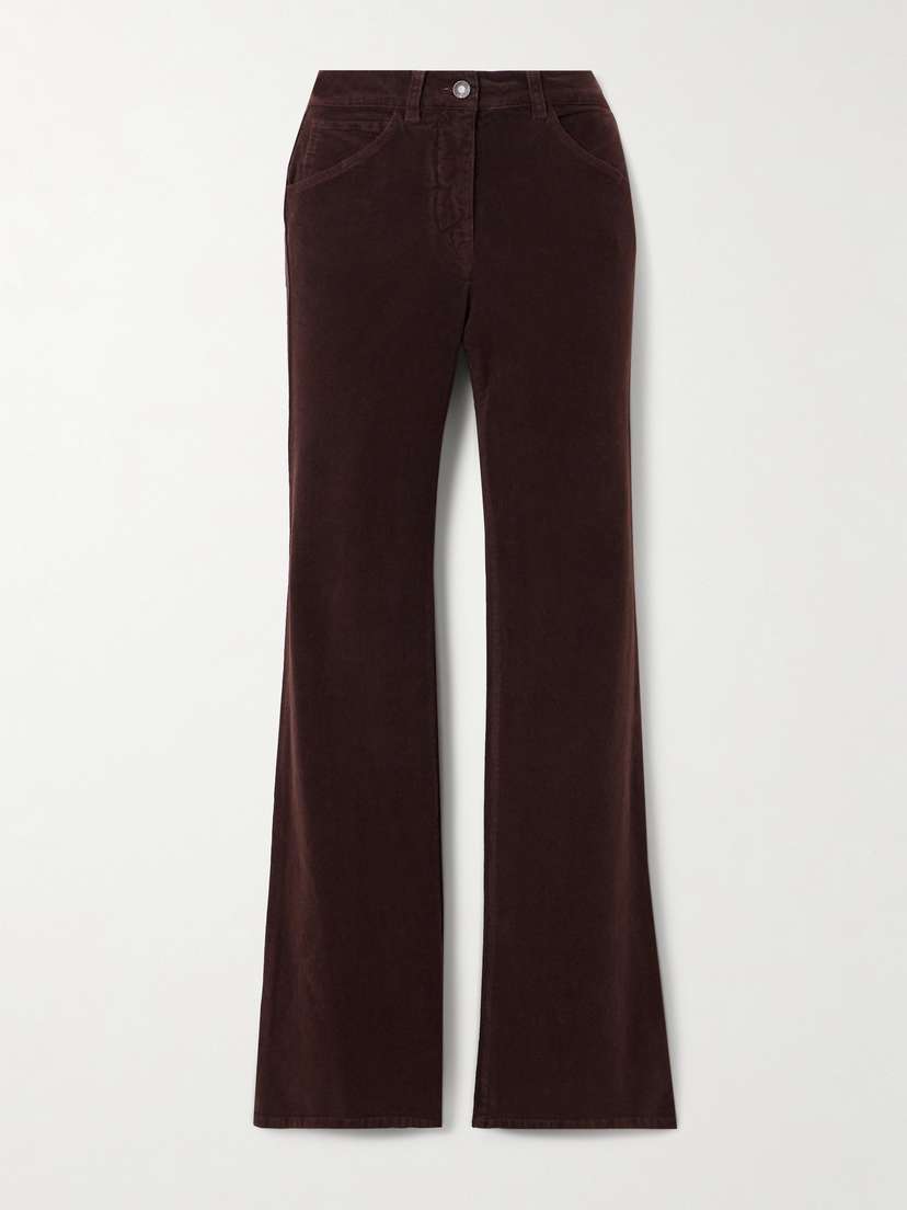 Nili Lotan Celia Cotton-blend Corduroy Straight-leg Pants