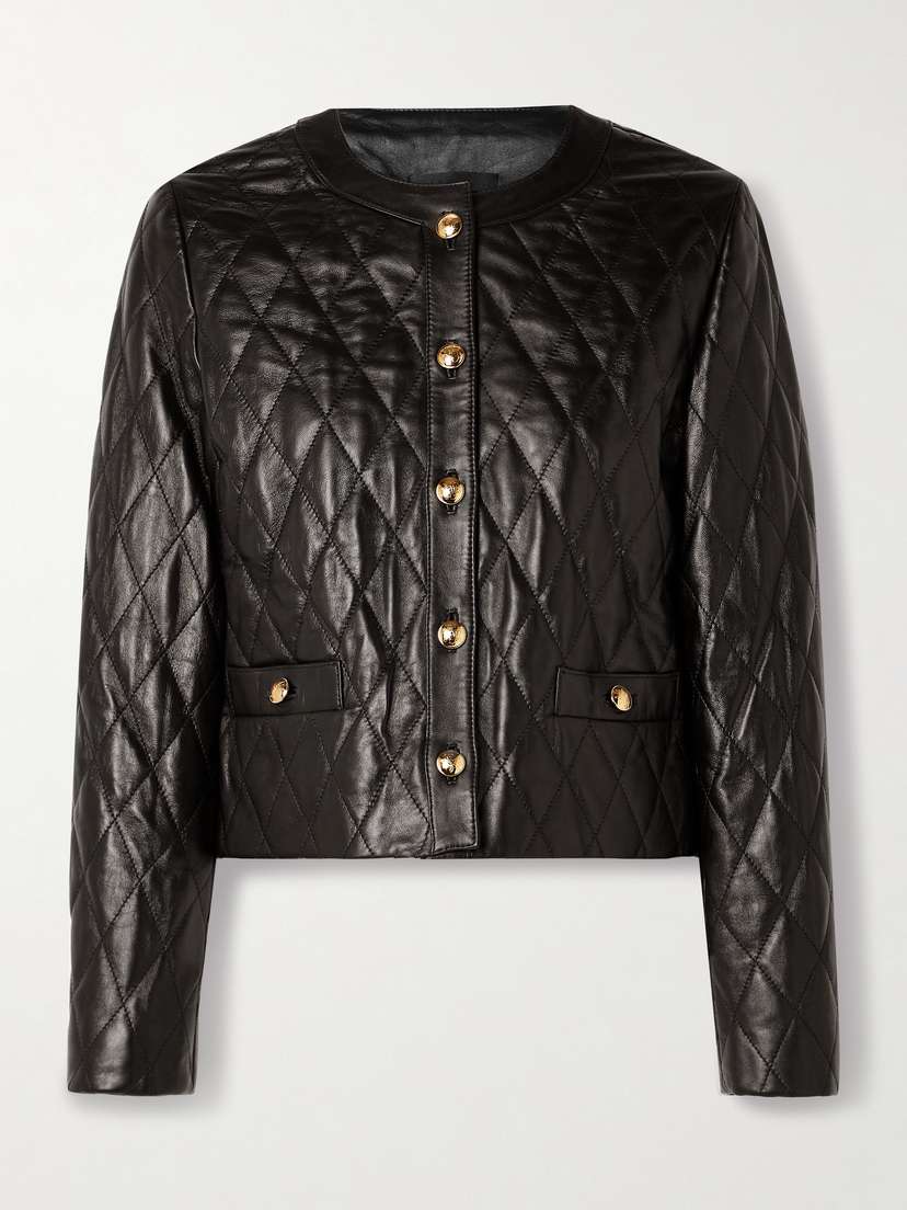 Nili Lotan Amy Quilted Leather Jacket - x large
