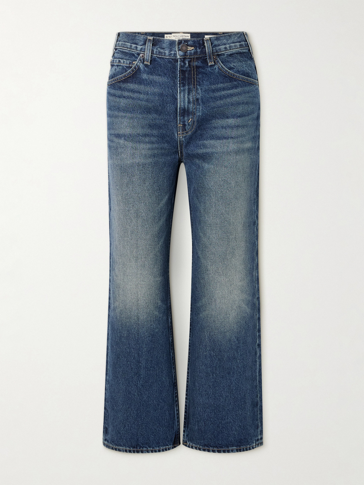 Nili Lotan - Arwen Cropped High-rise Flared Jeans - Blue