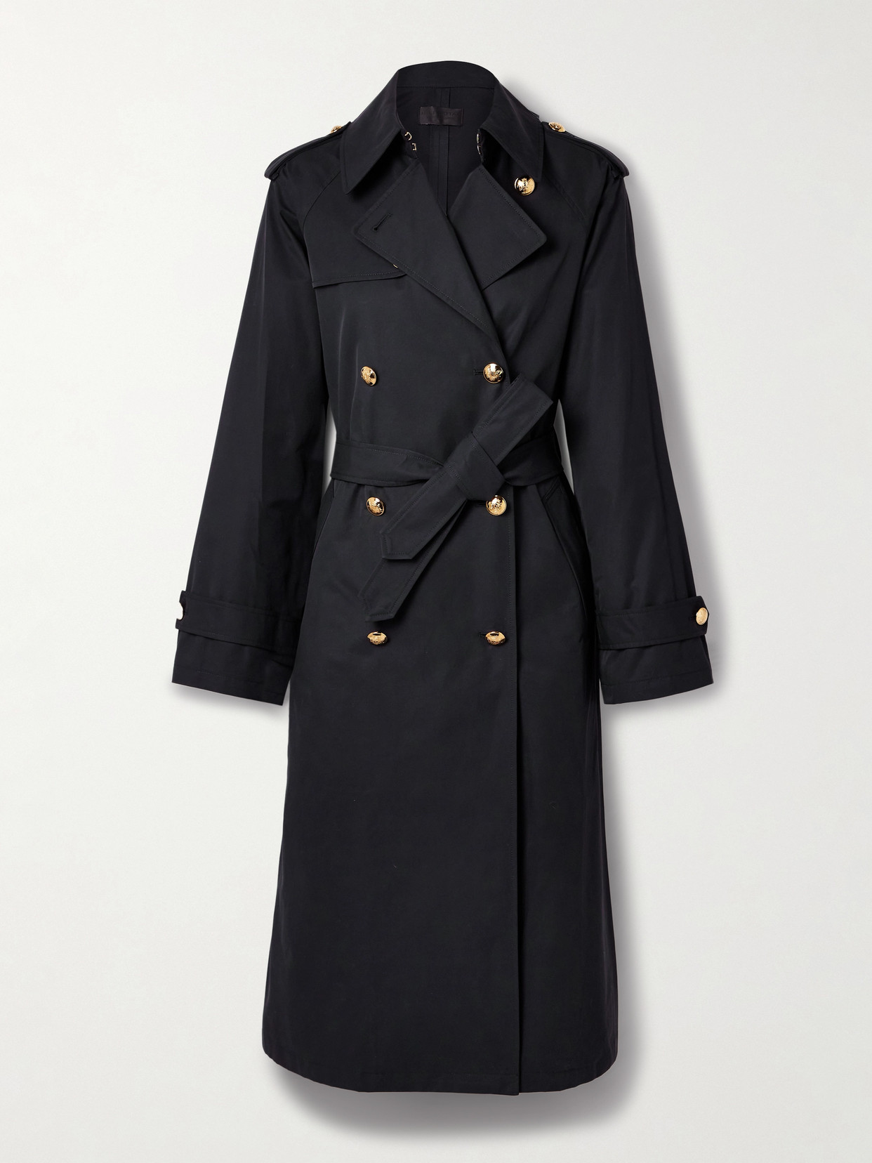 NILI LOTAN TOUSSAINT BELTED DOUBLE-BREASTED COTTON-BLEND TRENCH COAT