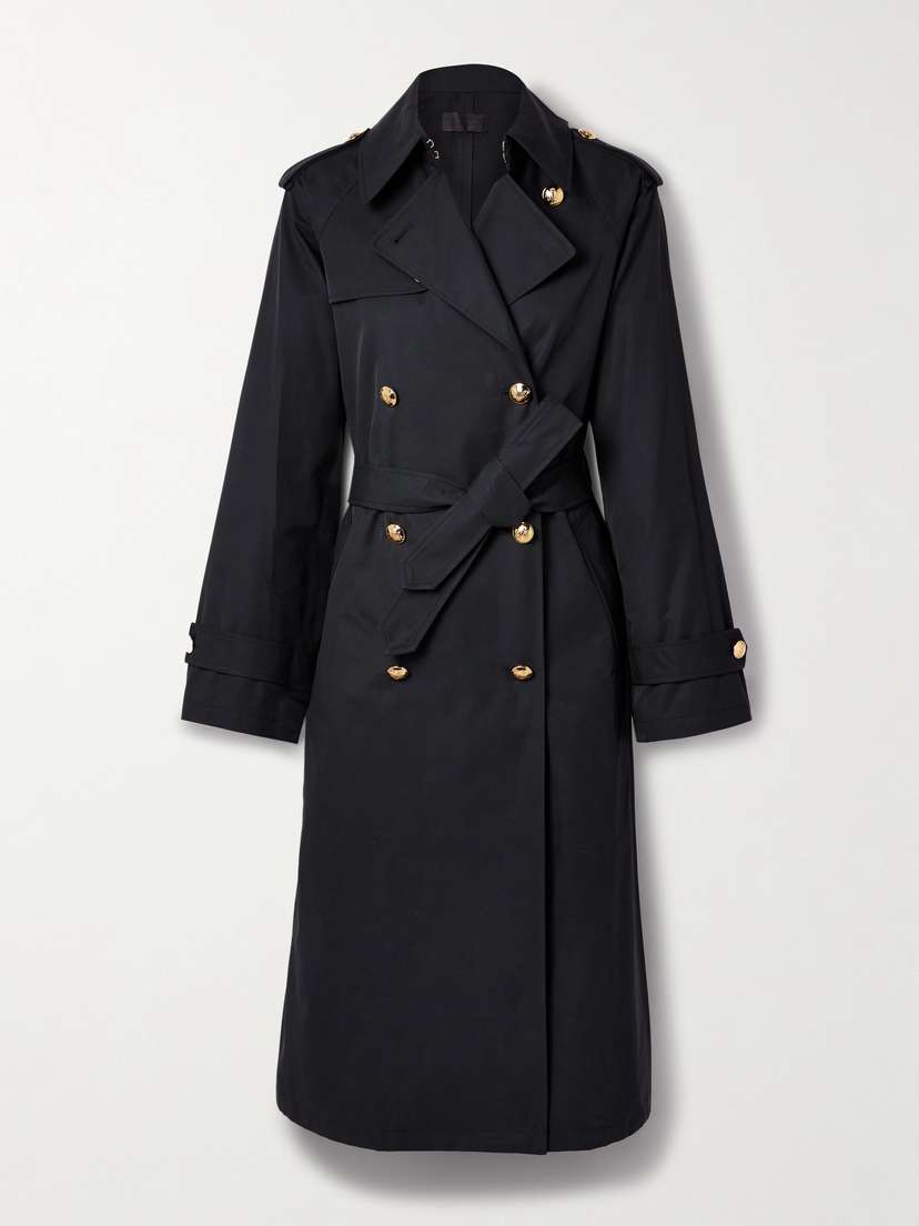 Nili Lotan Toussaint Belted Double-breasted Cotton-blend Trench Coat