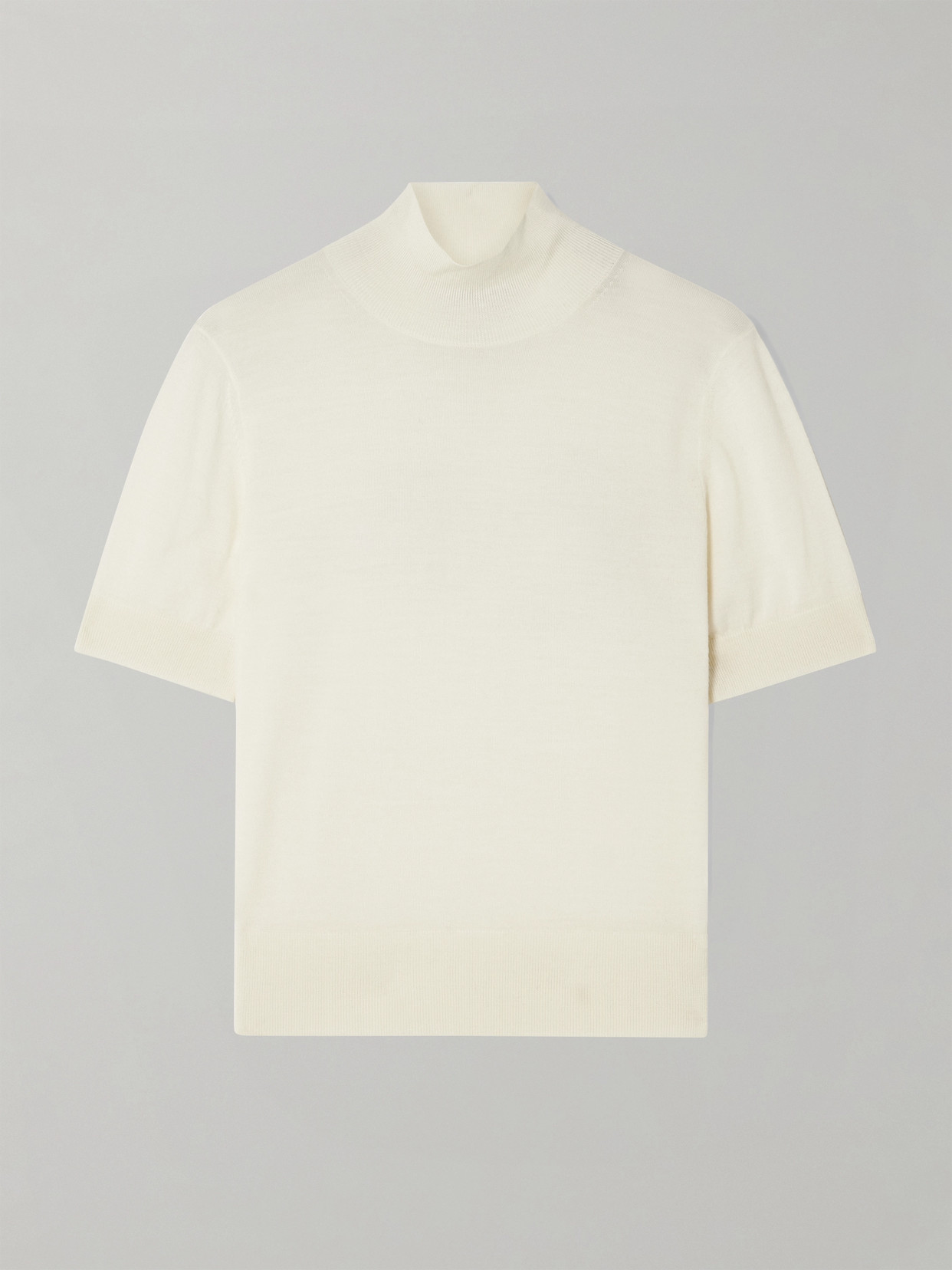 Nili Lotan Sirani Wool Turtleneck Jumper In Ivory