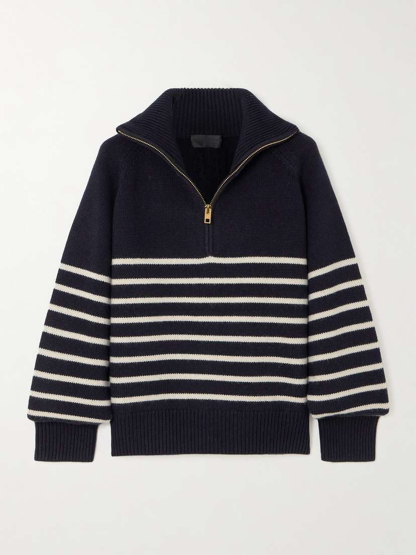 Nili Lotan Ganze Striped Cashmere Sweater - x large