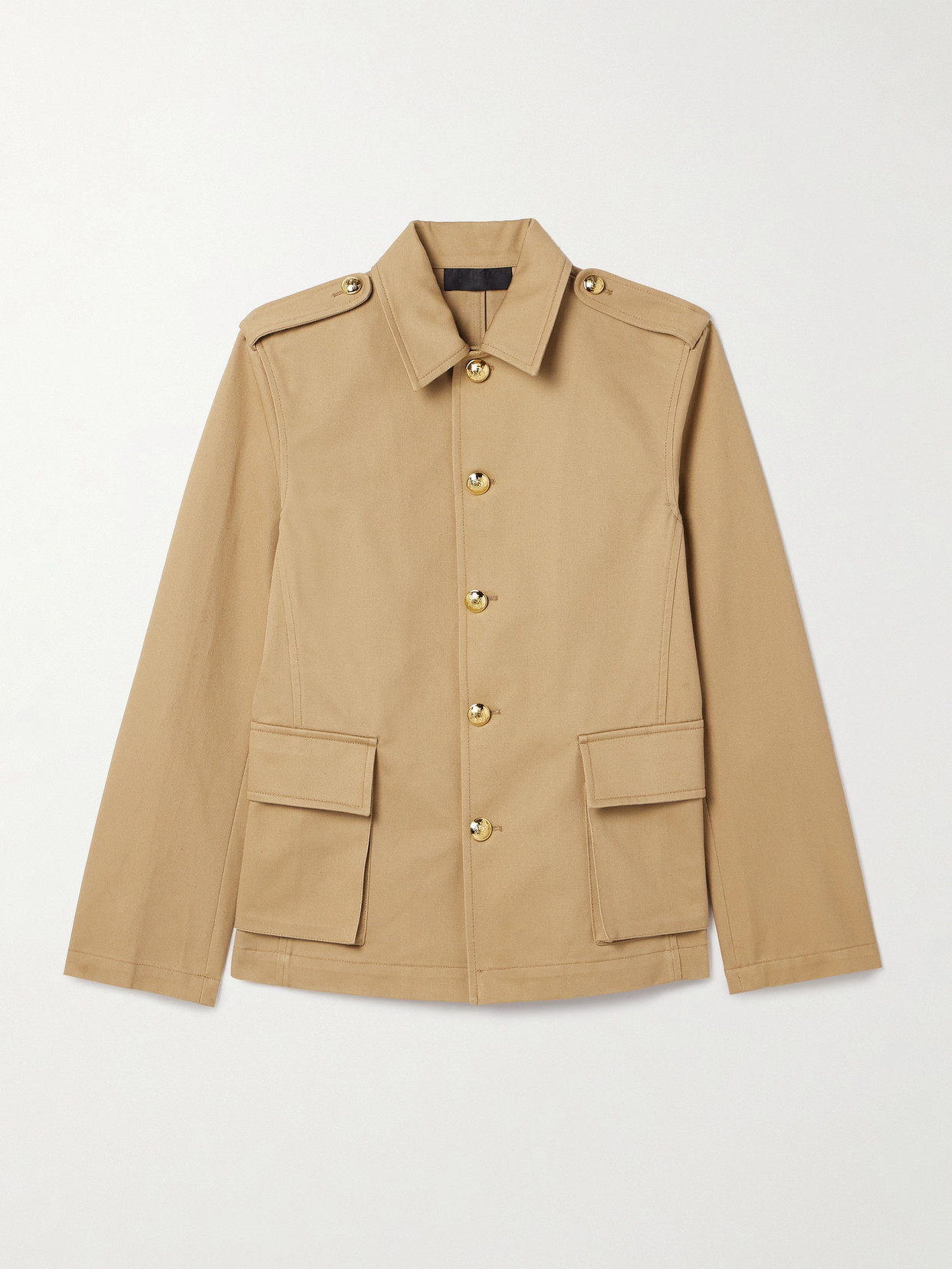 Nili Lotan Margaret Cotton-twill Jacket In Brown