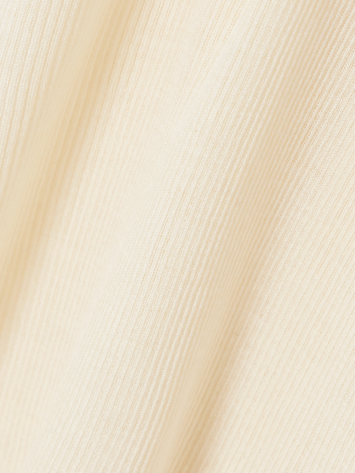 Nili Lotan Araceli Ribbed Silk T-shirt In Ivory