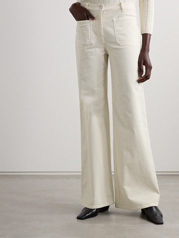 Nili Lotan Florence cotton-blend corduroy flared pants