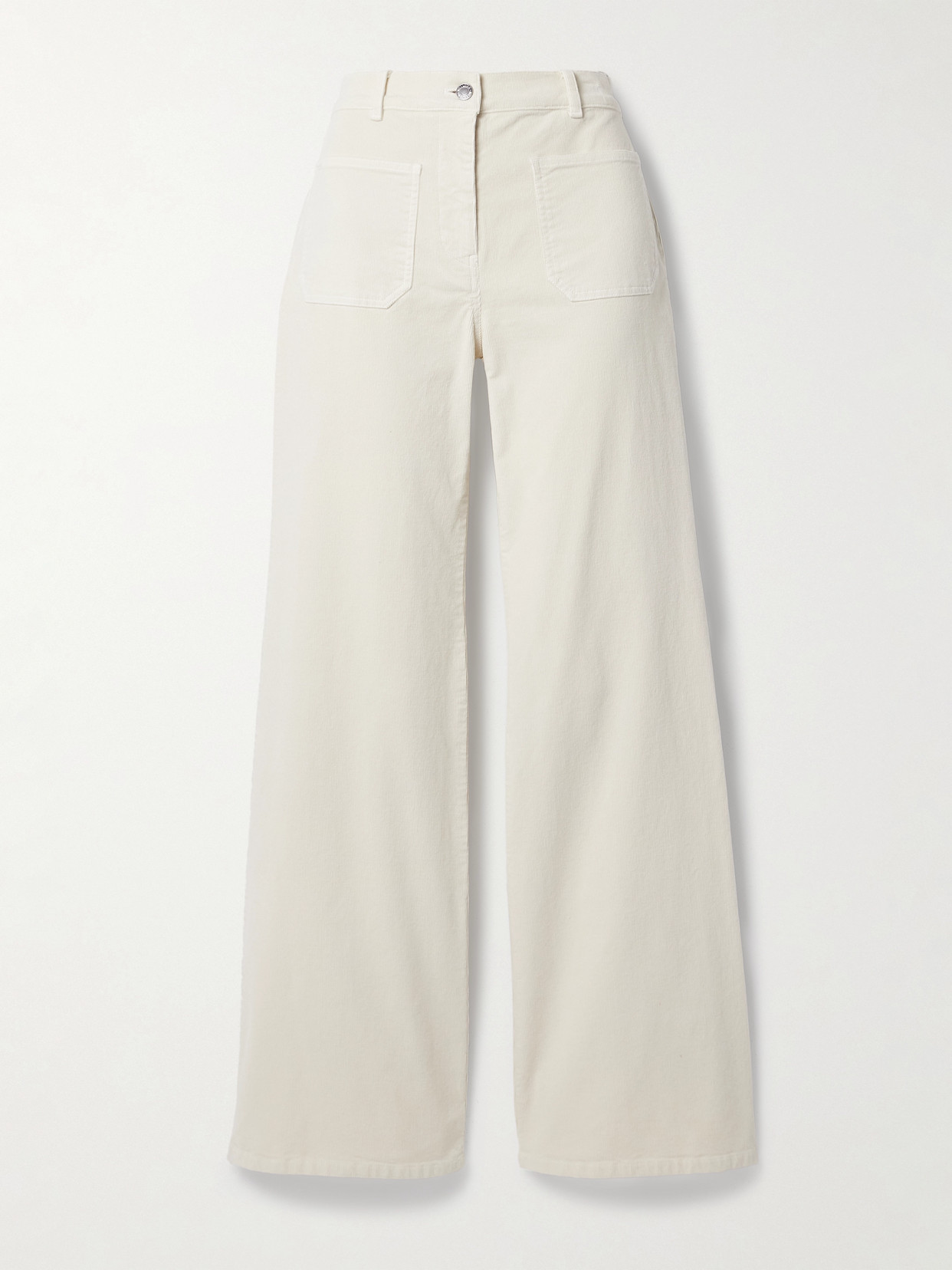 Nili Lotan - Florence Cotton-blend Corduroy Flared Pants - Cream