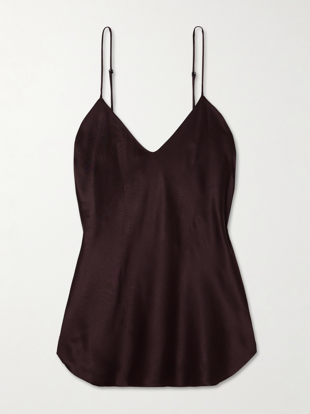Nili Lotan Isabella Silk-satin Camisole In Burgundy