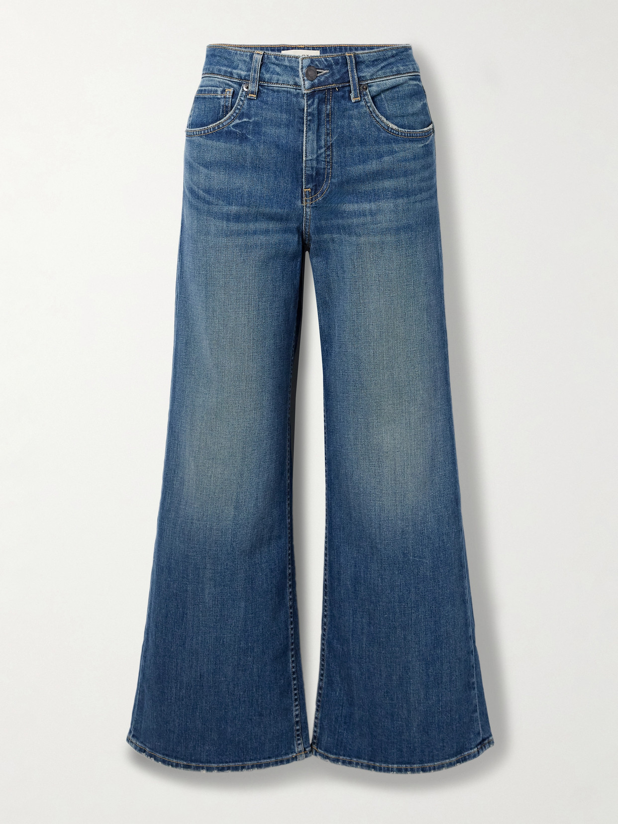 Nili Lotan - Marlene Distressed High-rise Wide-leg Jeans - Blue