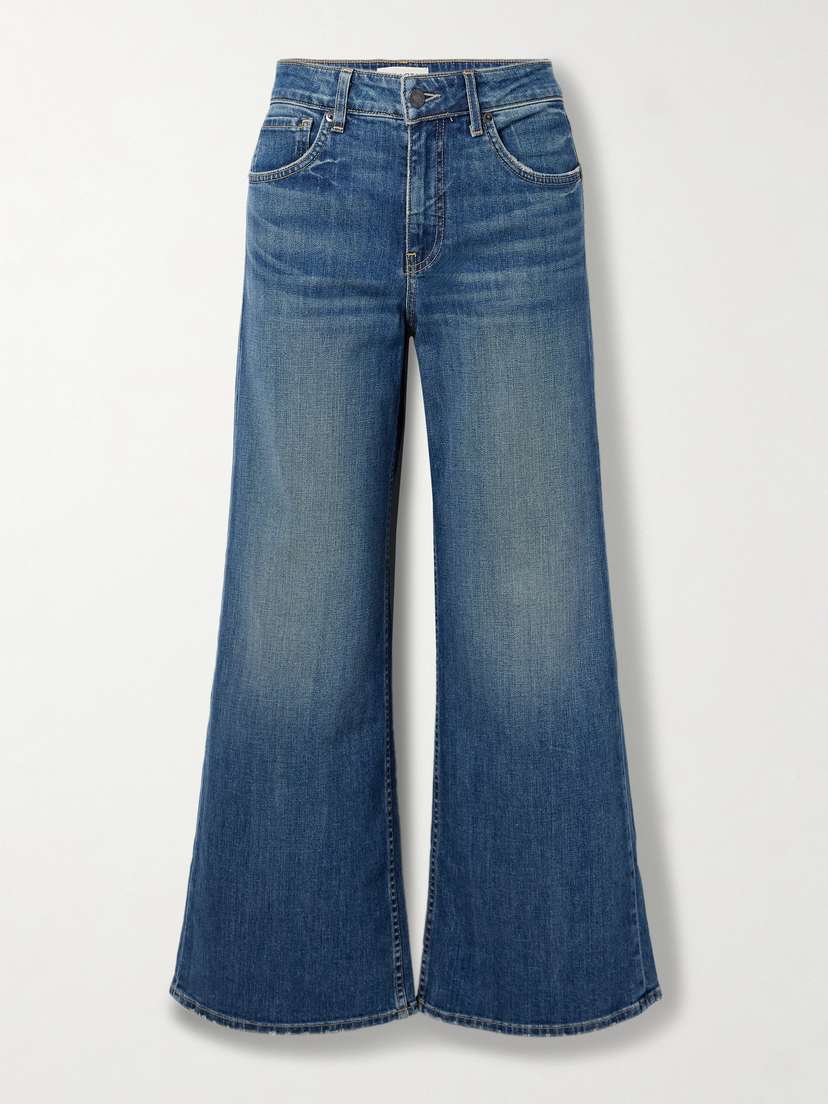 Nili Lotan Marlene Distressed High-rise Wide-leg Jeans