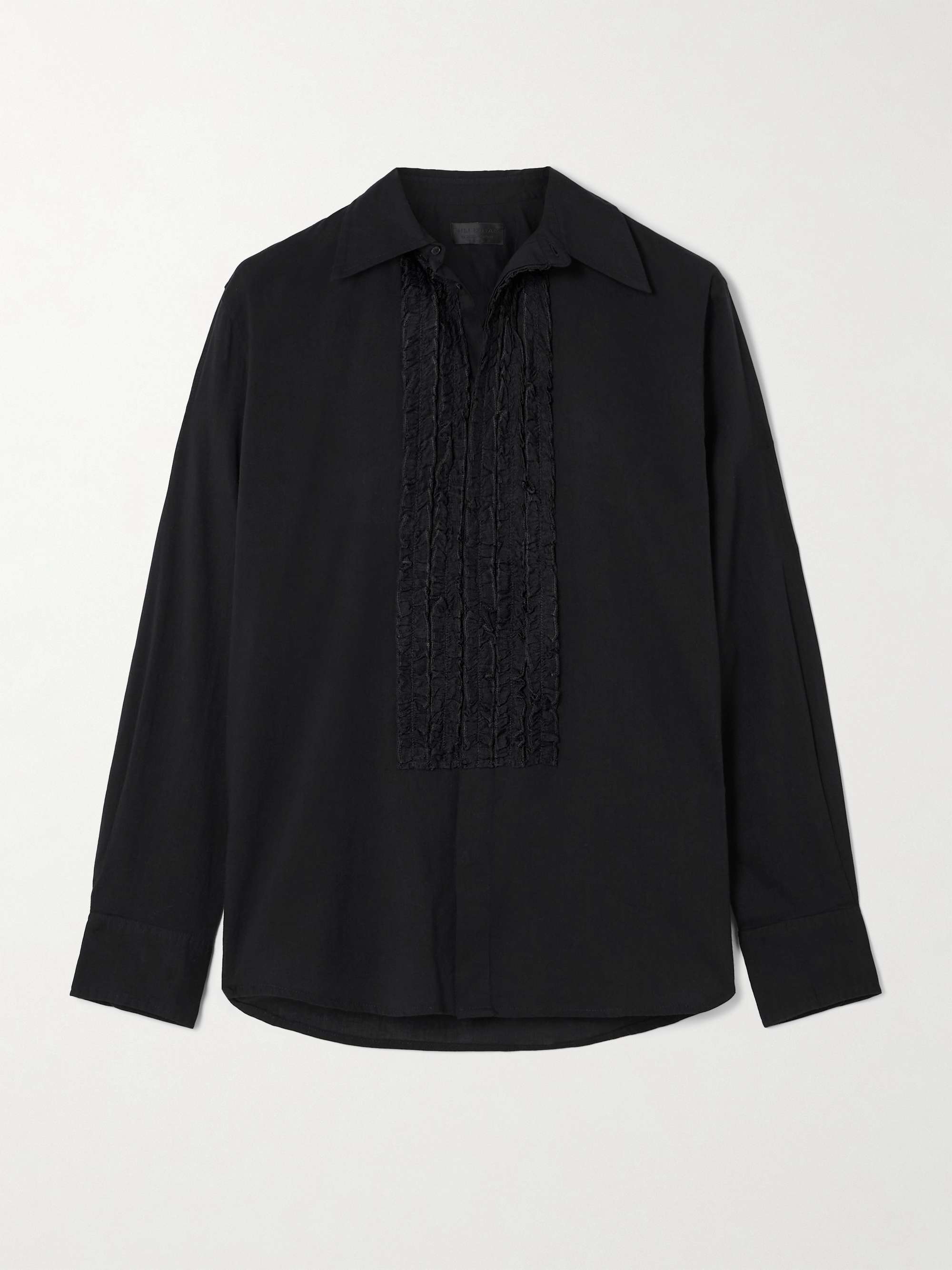 【GUCCI】ラッフルトリム コットンポプリンシャツ GUCCI】ラッフルトリム コットンポプリンシャツ