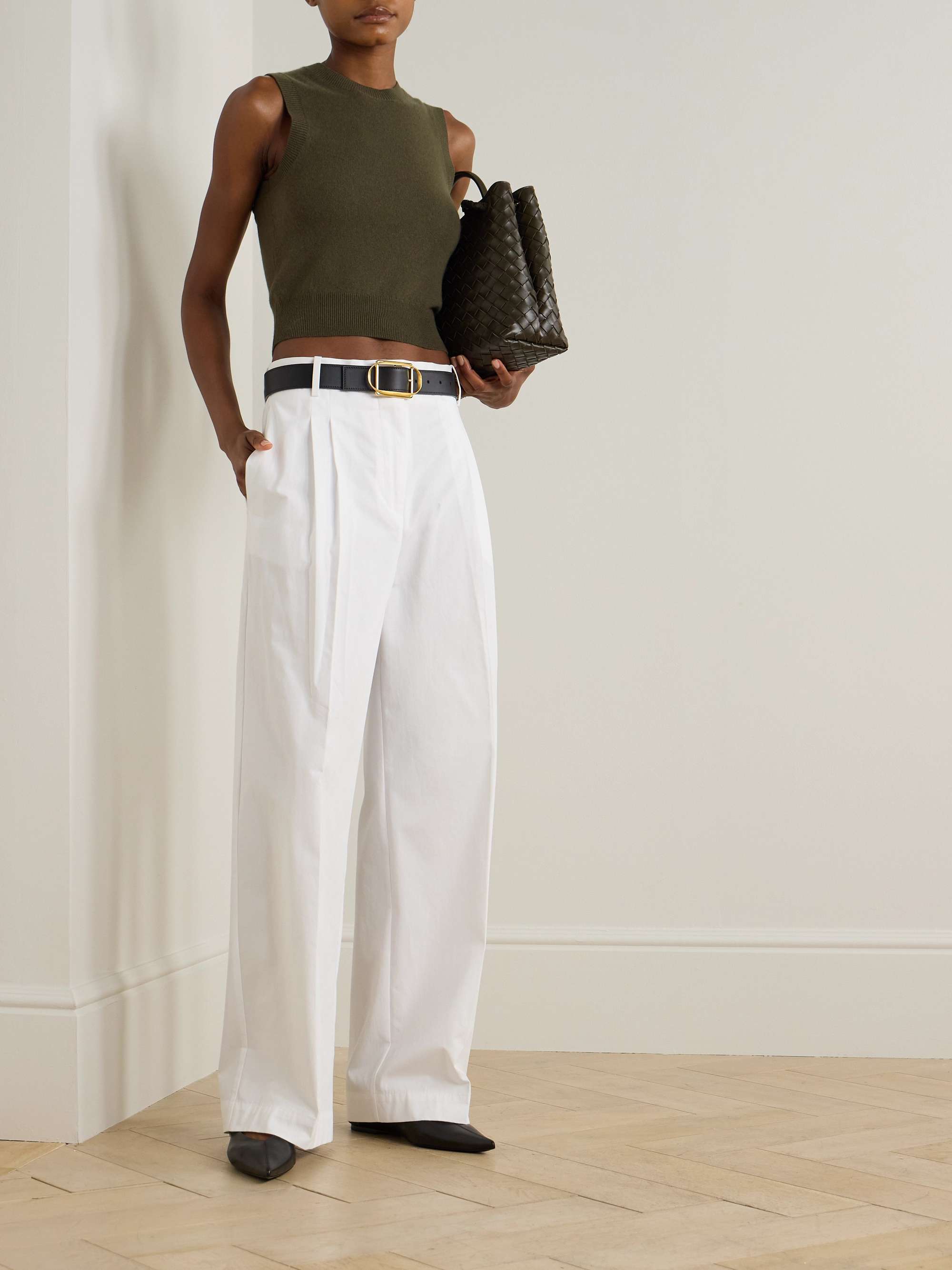 NILI LOTAN May cropped cashmere tank