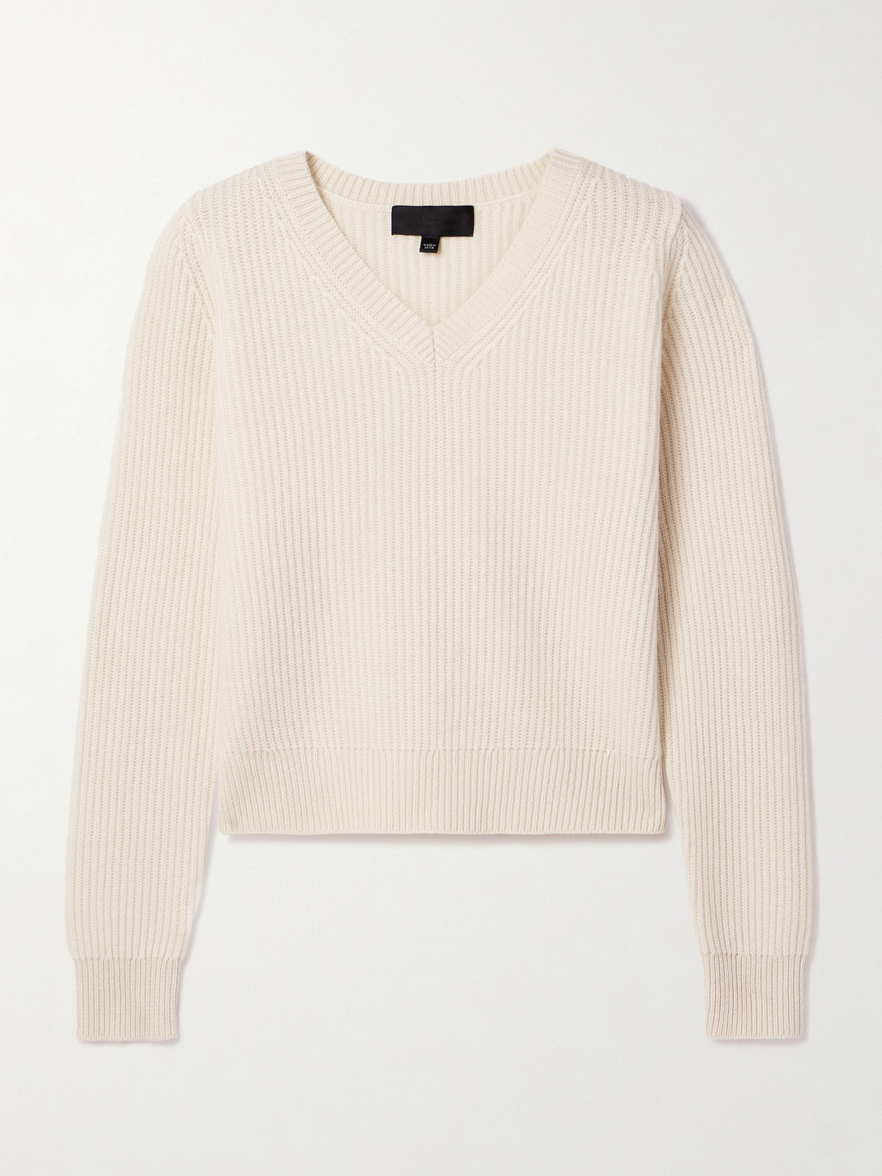 Nili Lotan Korina Ribbed Cashmere Jumper In Ivory