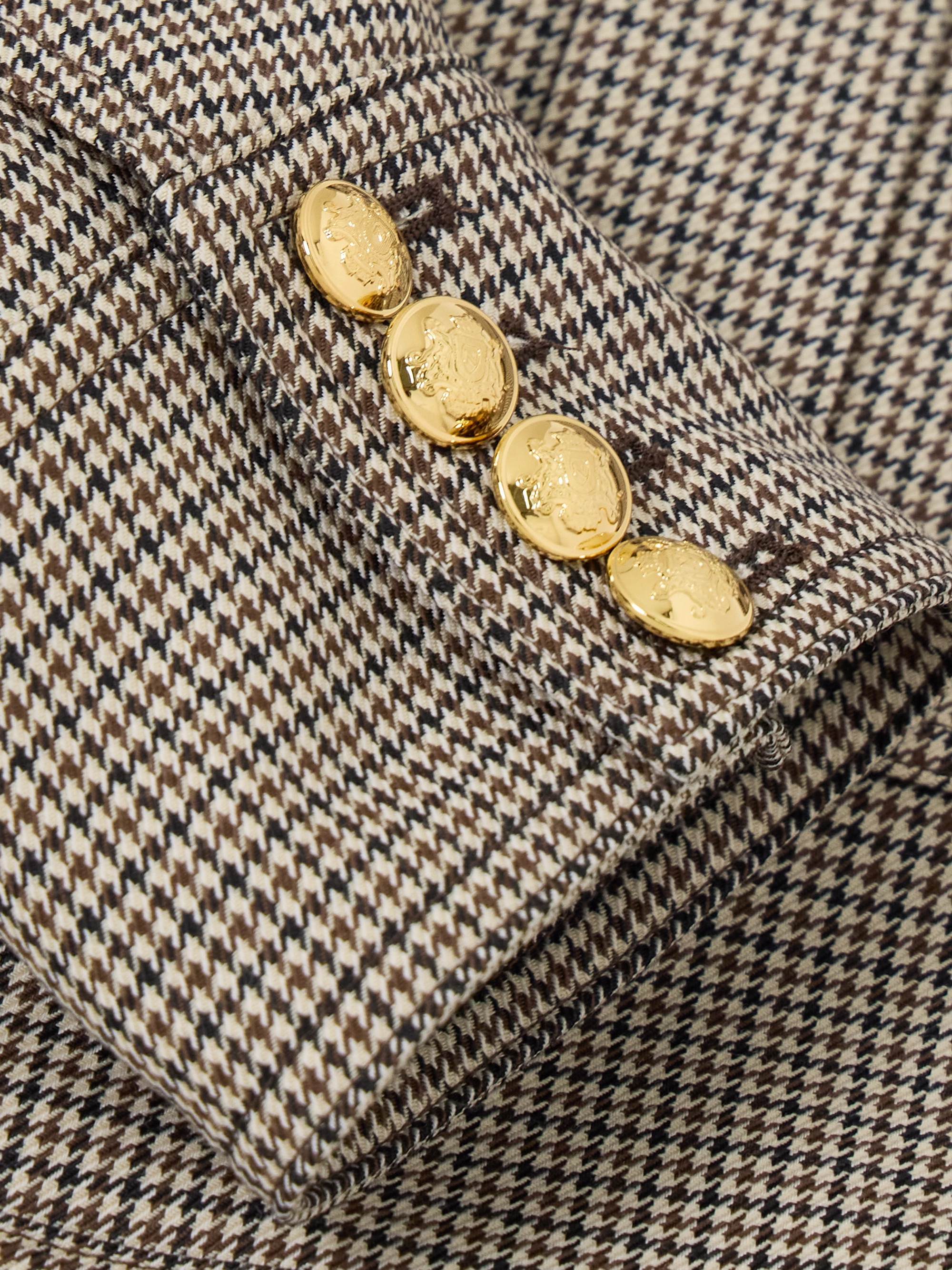 Nili Lotan Lise cropped houndstooth wool jacket thumbnail