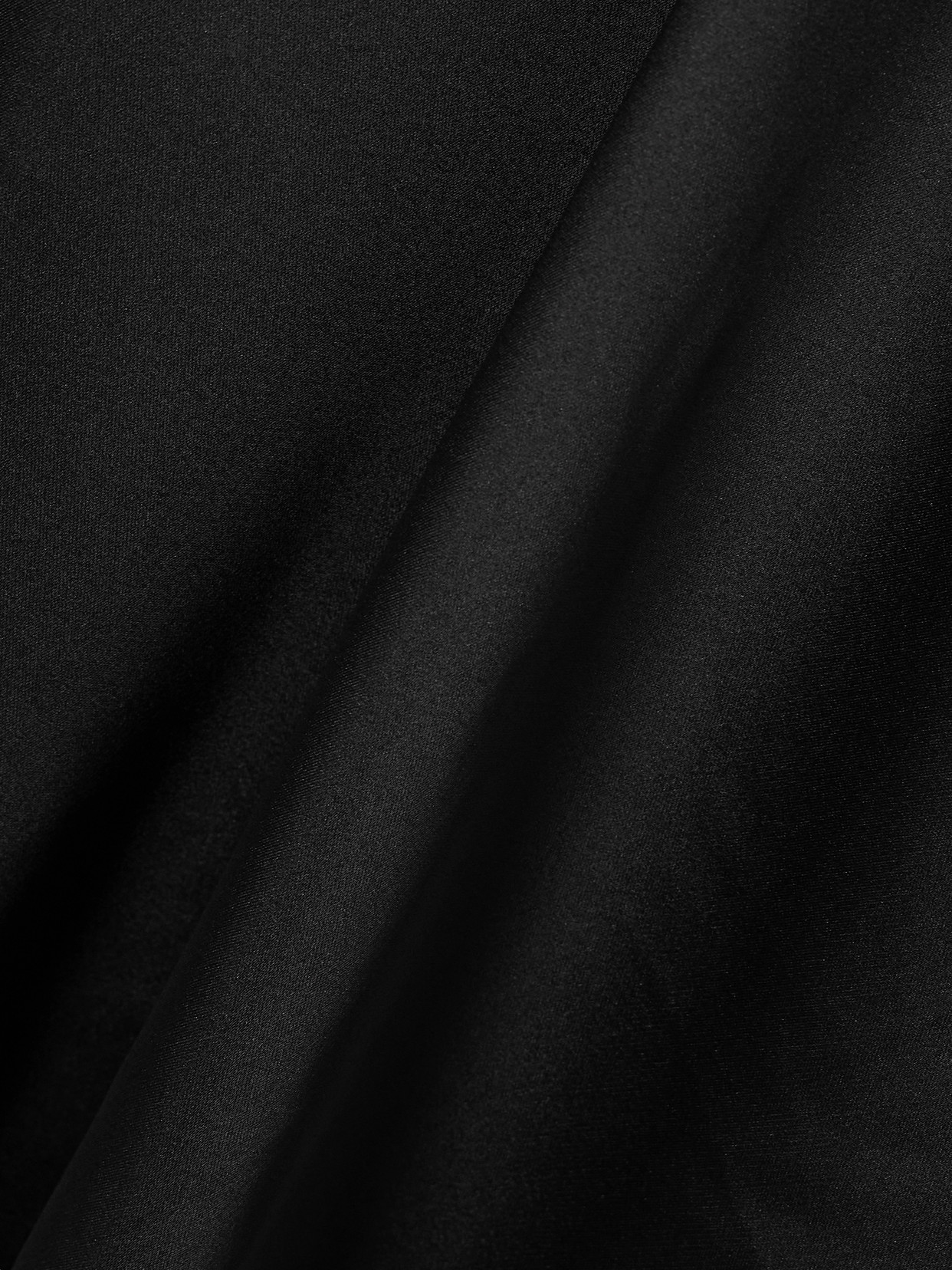 Norma Kamali One-shoulder Asymmetric Satin Tunic In Black