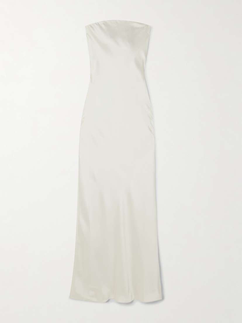 Norma Kamali Strapless Satin Gown