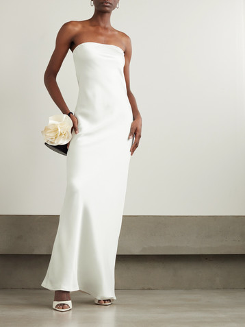 Norma Kamali Strapless satin gown