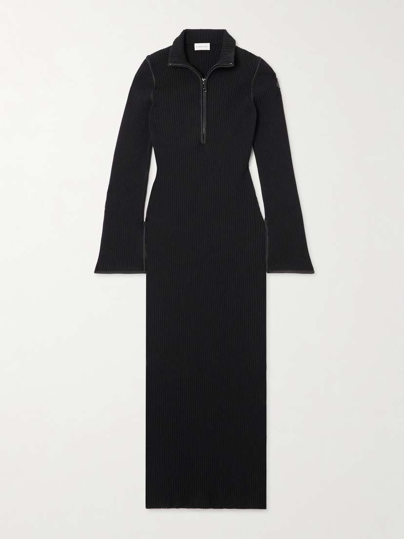Moncler Ribbed-knit Midi Dress