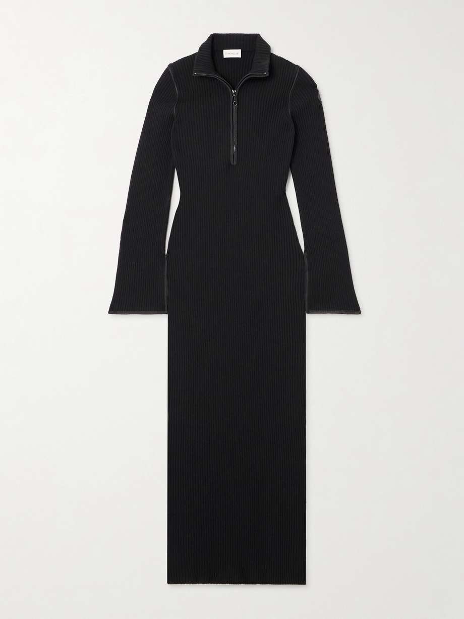 ribbed-knit midi dress