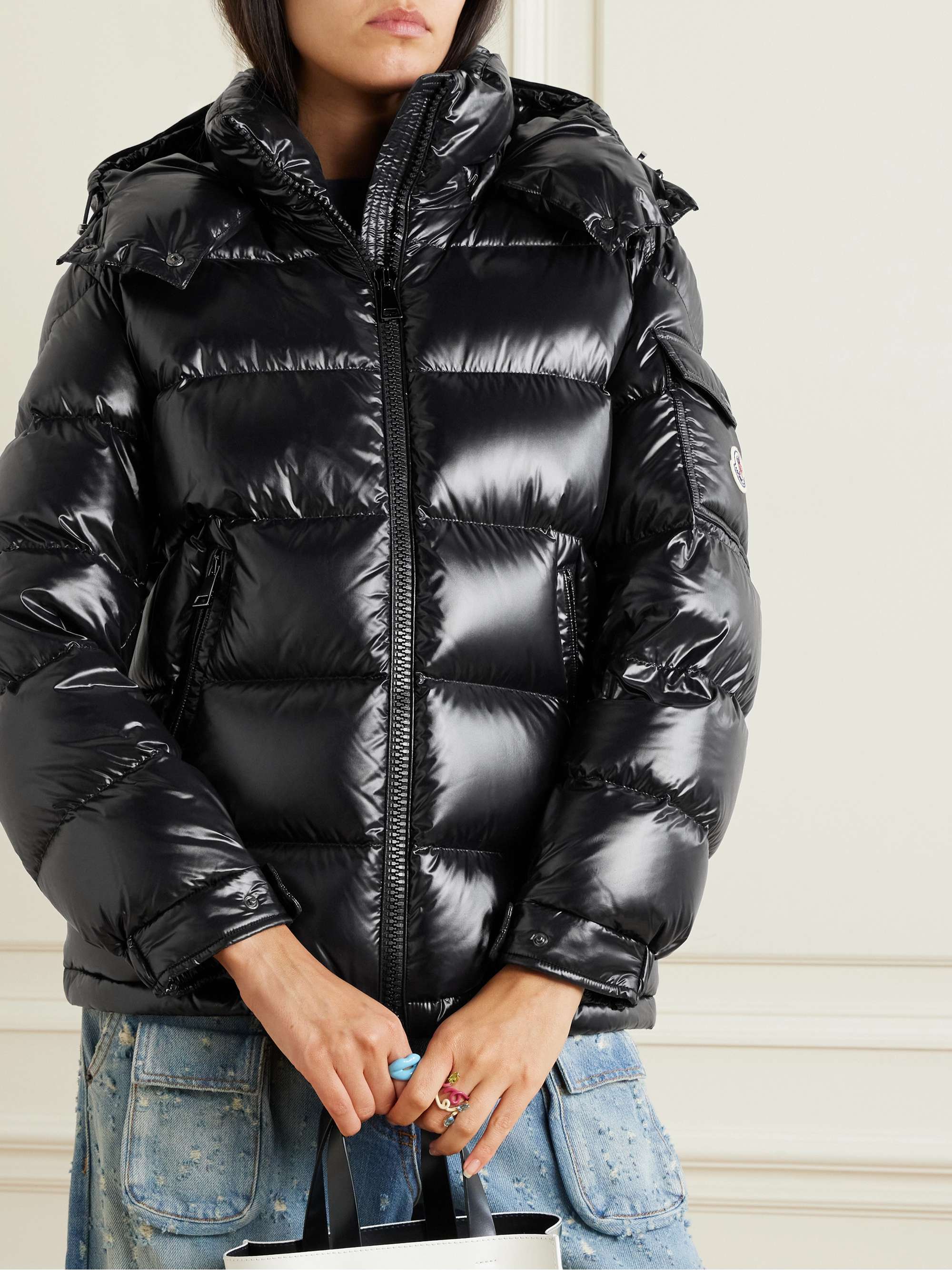 MONCLER Maire hooded quilted glossed-shell down jacket | NET MONCLER Maire hooded quilted glossed-shell down jacket | NET