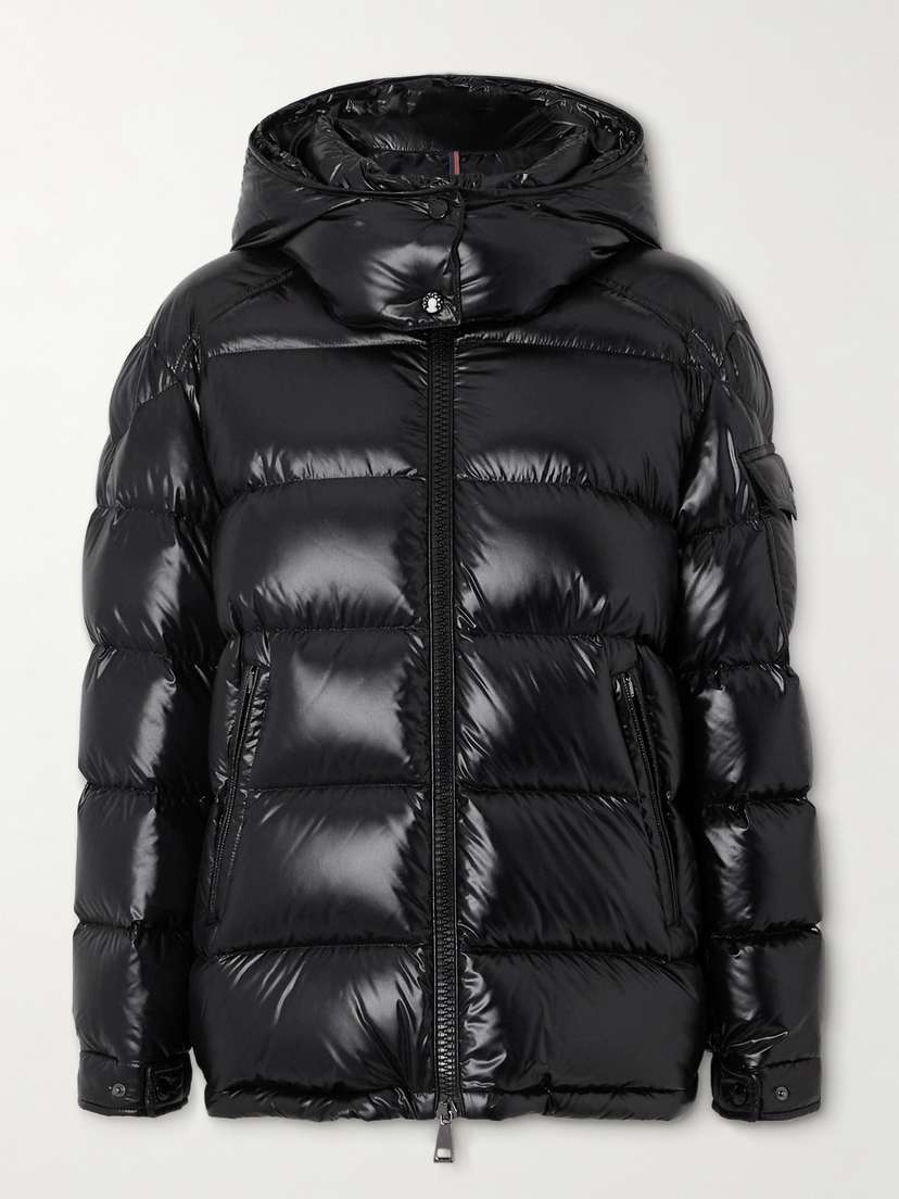 Moncler Maire Hooded Quilted Glossed-shell Down Jacket