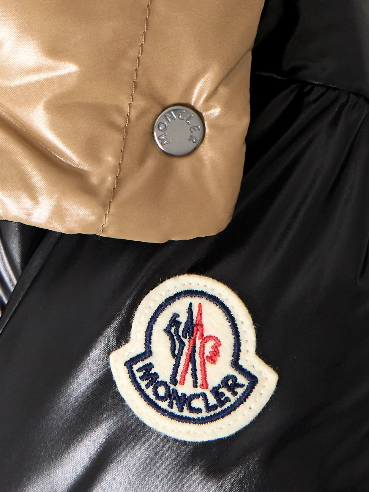 Moncler X Ee72 By Edward Enninful Lothar Glossy Down Jacket In Black