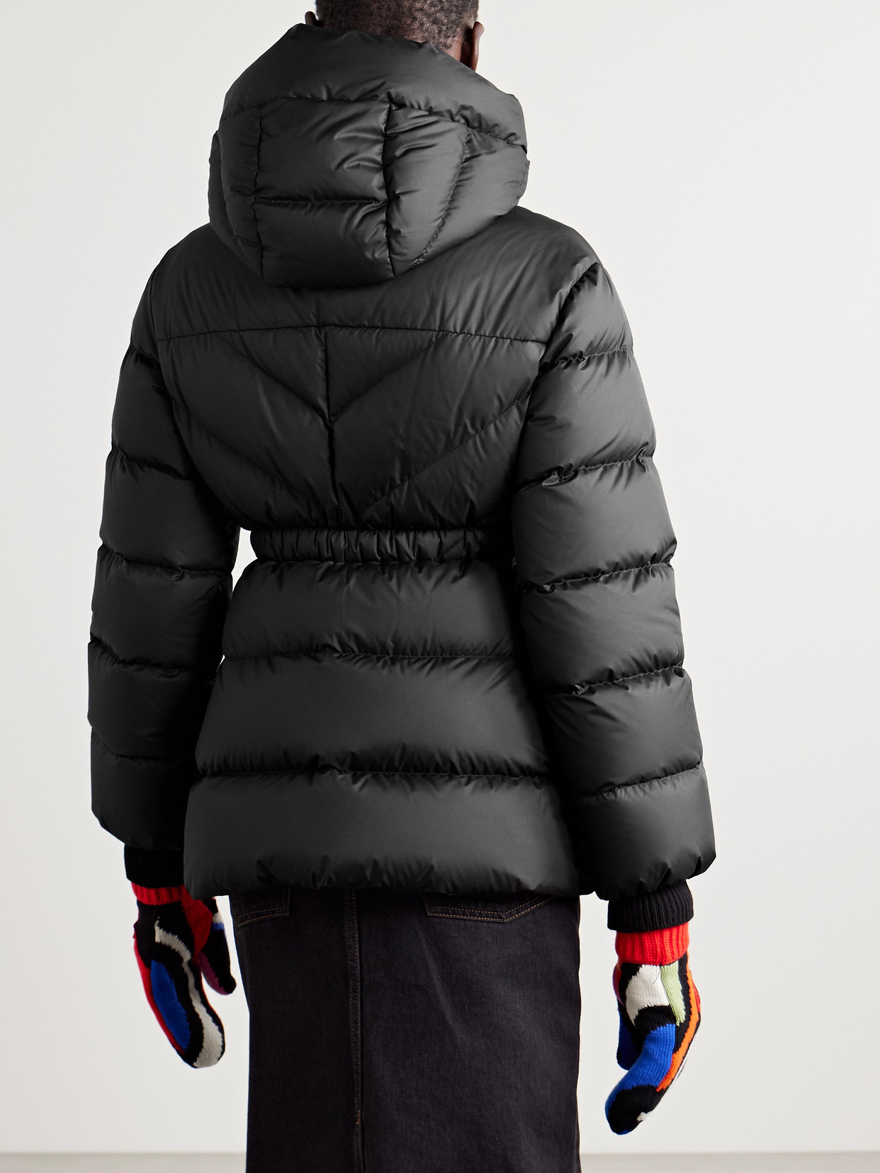 Moncler Brosse Tech Down Jacket In Black