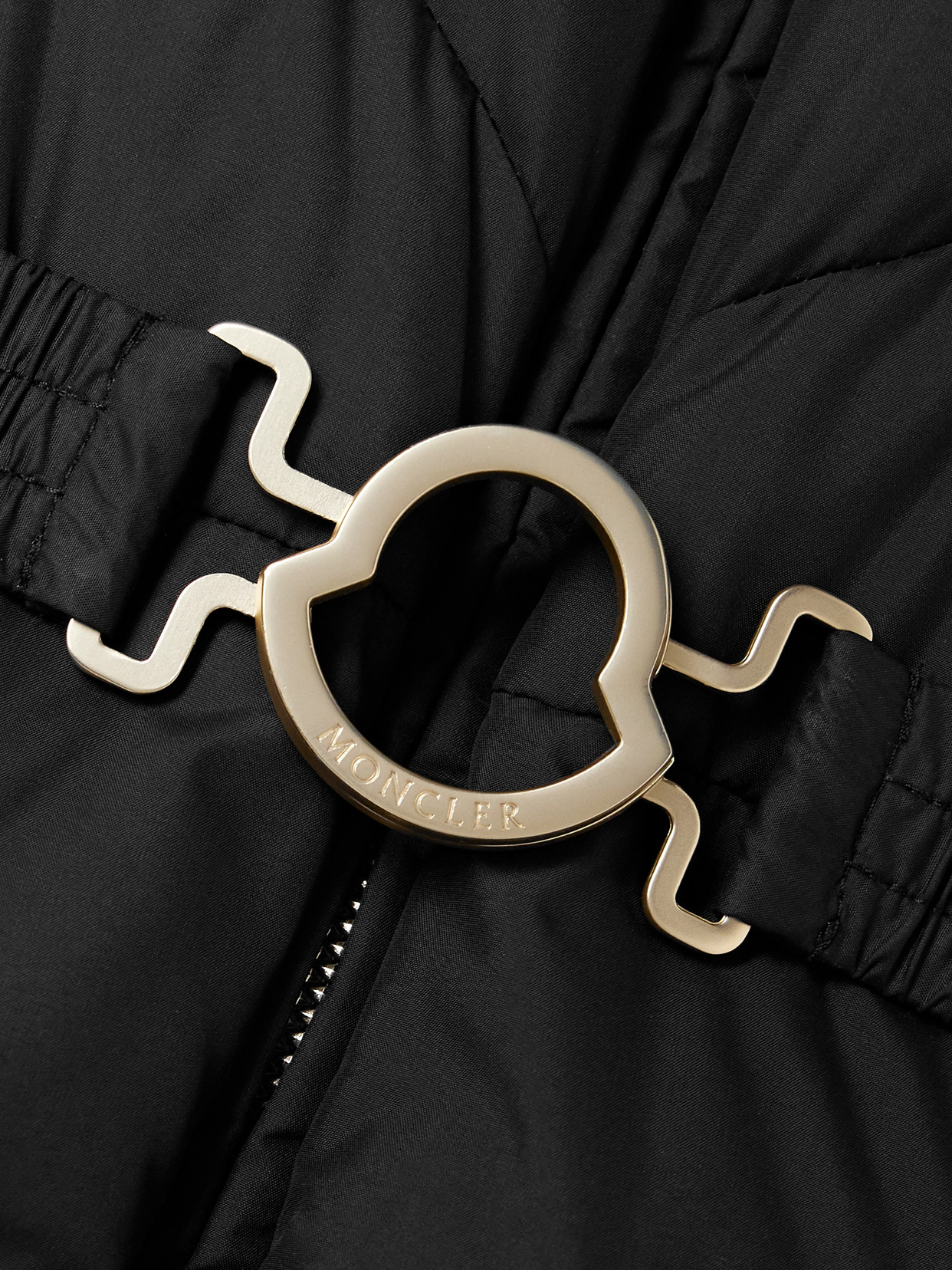 Moncler Brosse Tech Down Jacket In Black