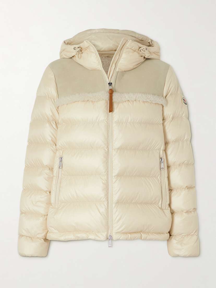 Moncler Beauvais Shearling-paneled Quilted Shell Hooded Down Jacket
