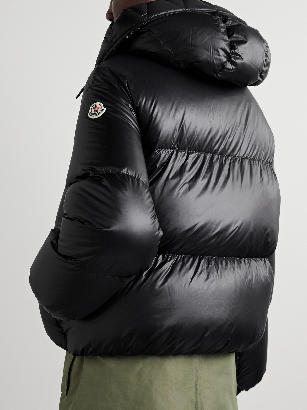 Moncler Borey Hooded Padded Quilted Shell Down Jacket In Black