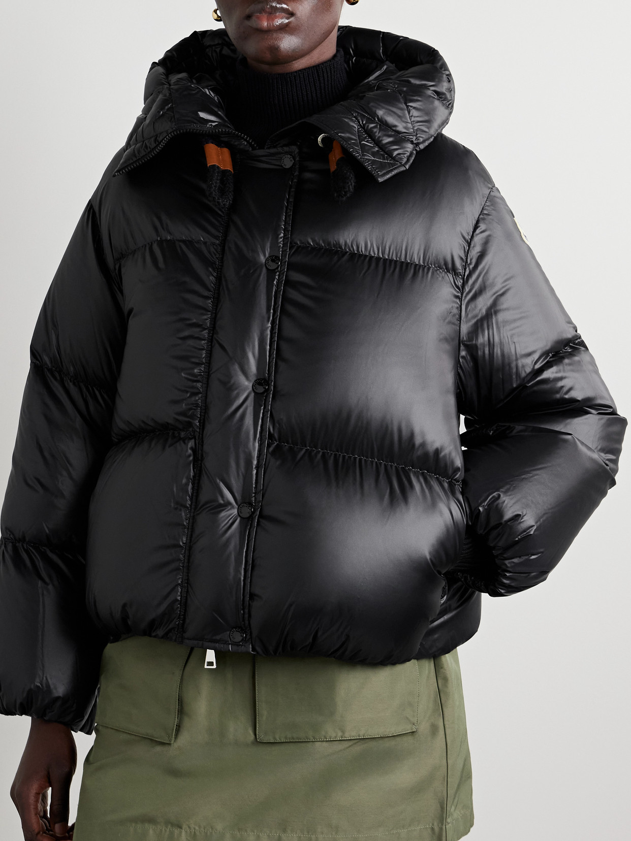 Moncler Borey Hooded Padded Quilted Shell Down Jacket In Black