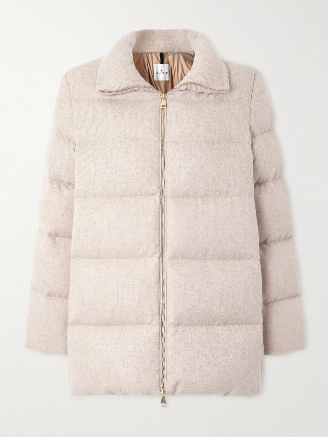 Moncler - Bonaguil Padded Wool And Cashmere-blend Down Jacket - Neutrals