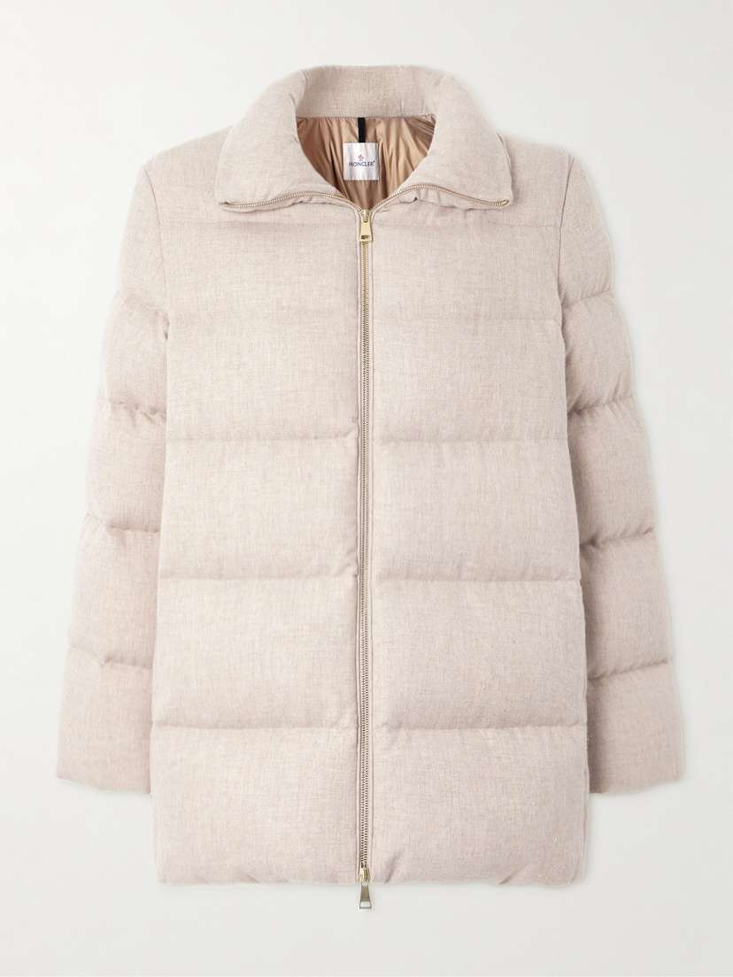 Moncler Bonaguil Padded Wool And Cashmere-blend Down Jacket