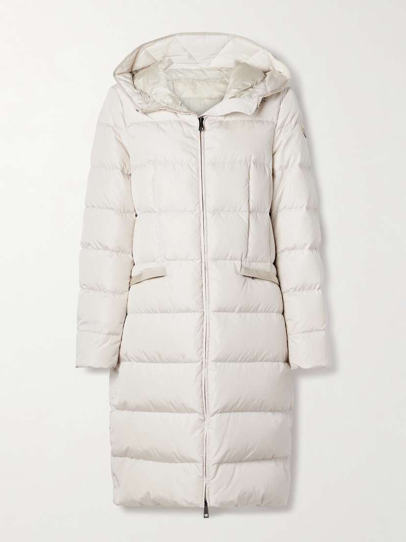 Moncler Avocette Hooded Quilted Grosgrain-trimmed Shell Down Coat