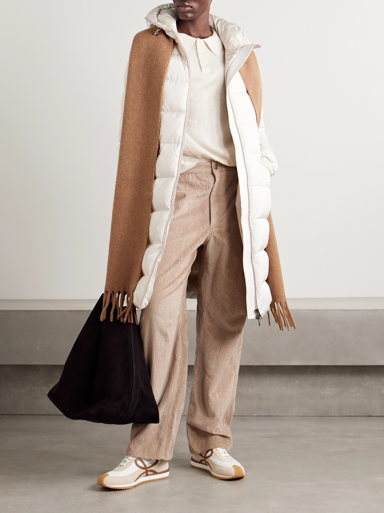 Moncler Avocette Hooded Quilted Grosgrain-trimmed Shell Down Coat In White