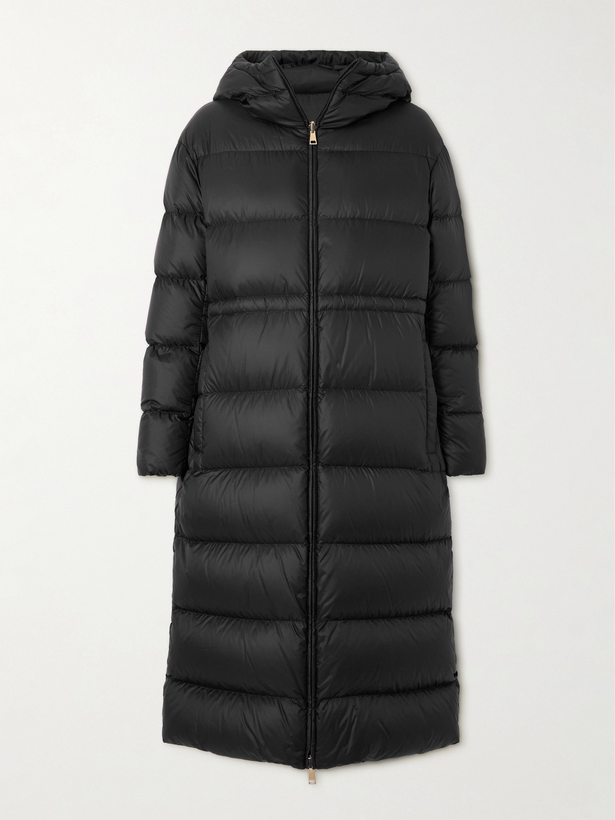 Moncler Boulogne Reversible Hooded Quilted Down Coat In Black