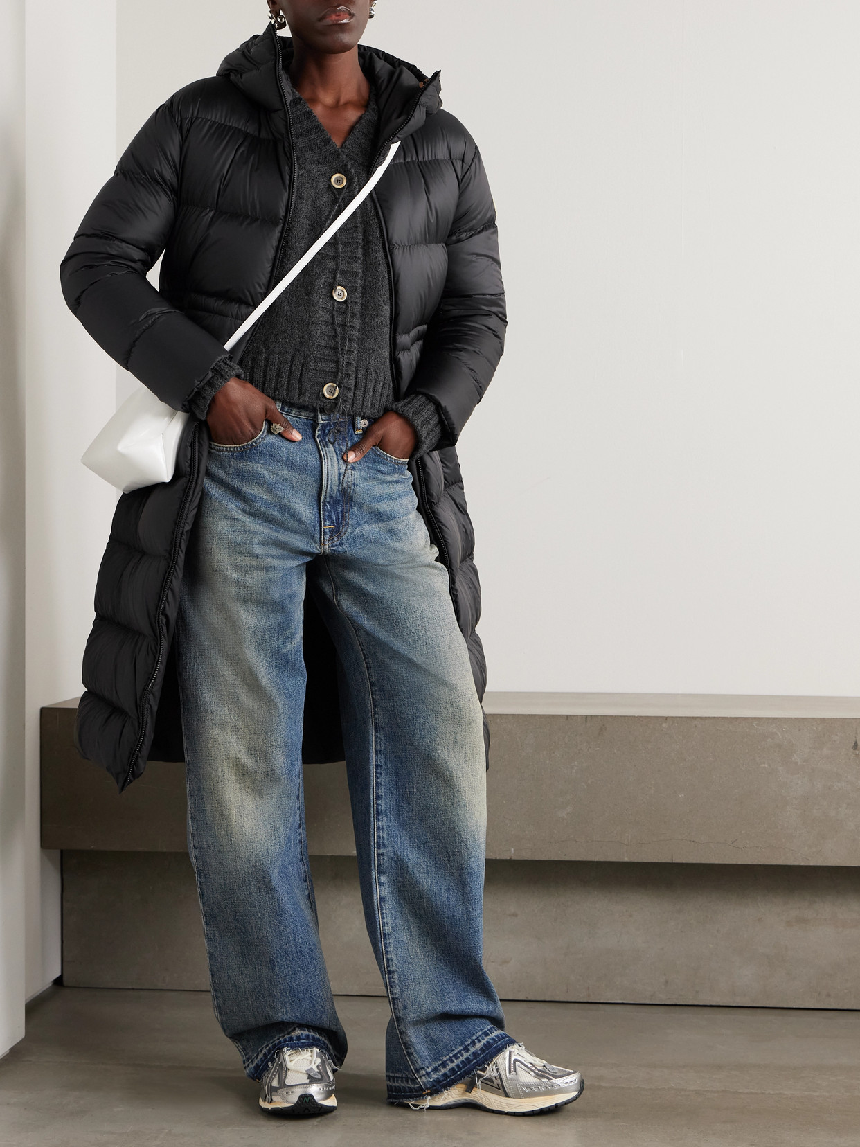 Moncler Boulogne Reversible Hooded Quilted Down Coat In Black