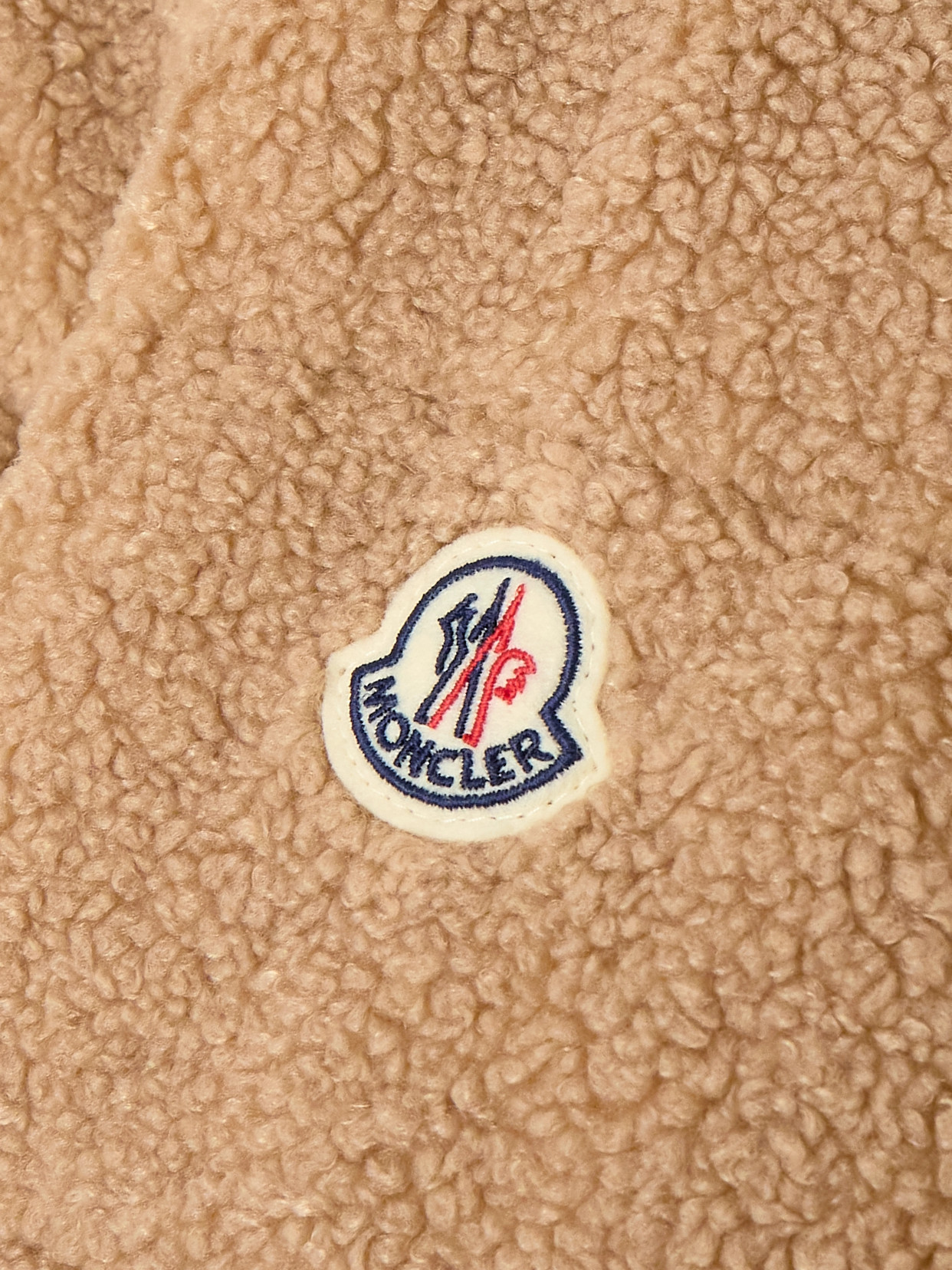 Moncler Audrieu Shell-trimmed Fleece Jacket In Brown