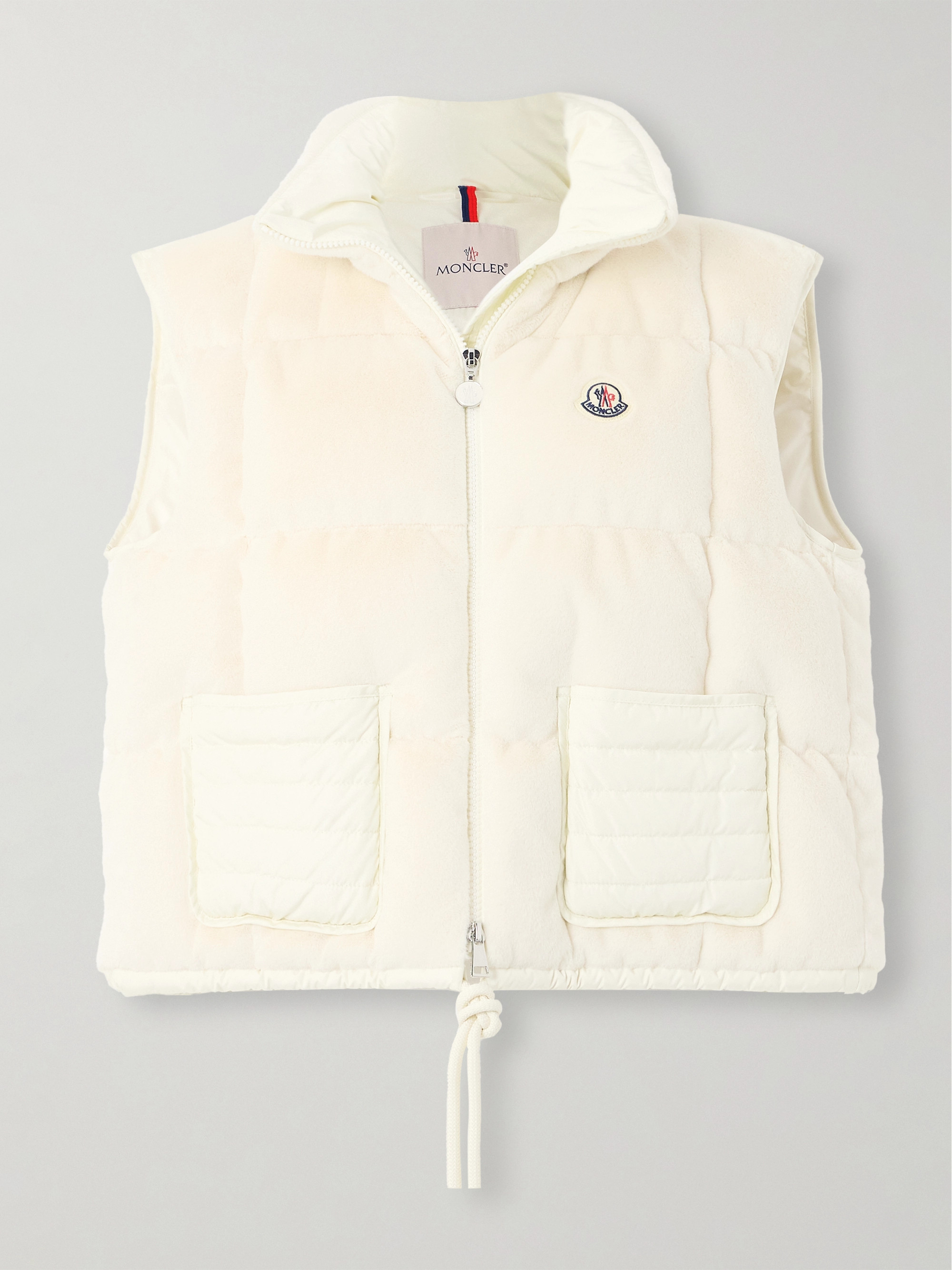 MONCLER ARLETTE GILET ジレ　ベスト　フレア　ホワイト Moncler - Arquest padded quilted faux fur and shell down gilet | Plush